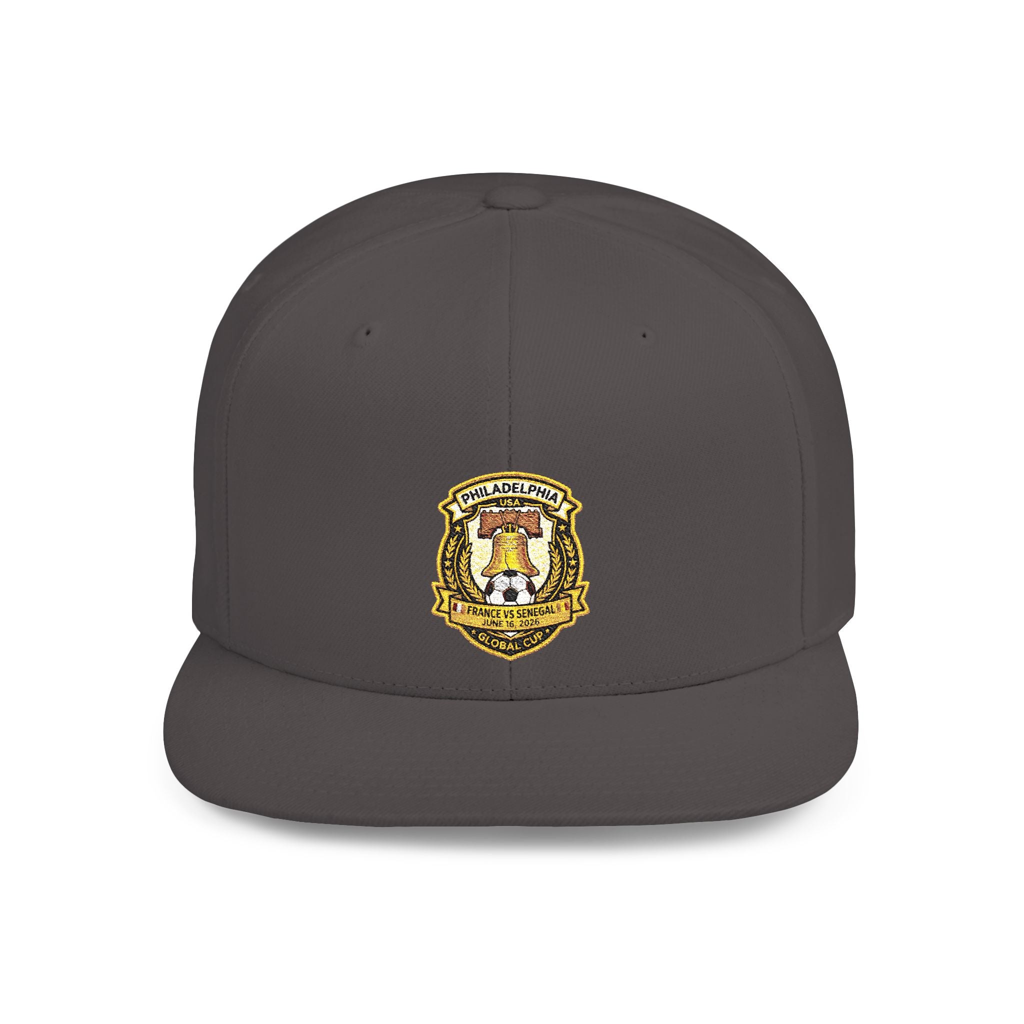 Heraldic Crest Lion Emblem flat bill snapback | Embroidered Logo Cap