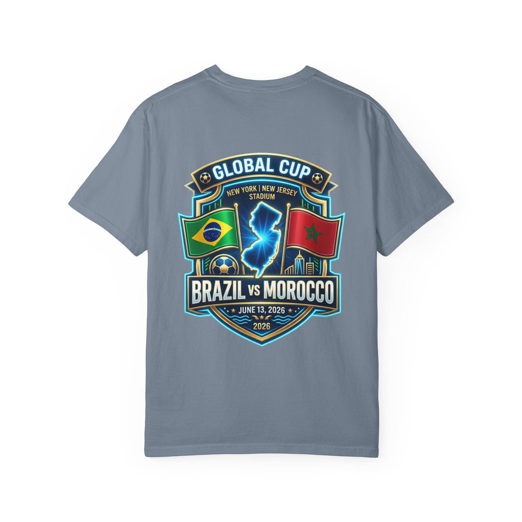 Brazil vs Morocco Global Cup T-shirt | Soccer Match Logo Tee