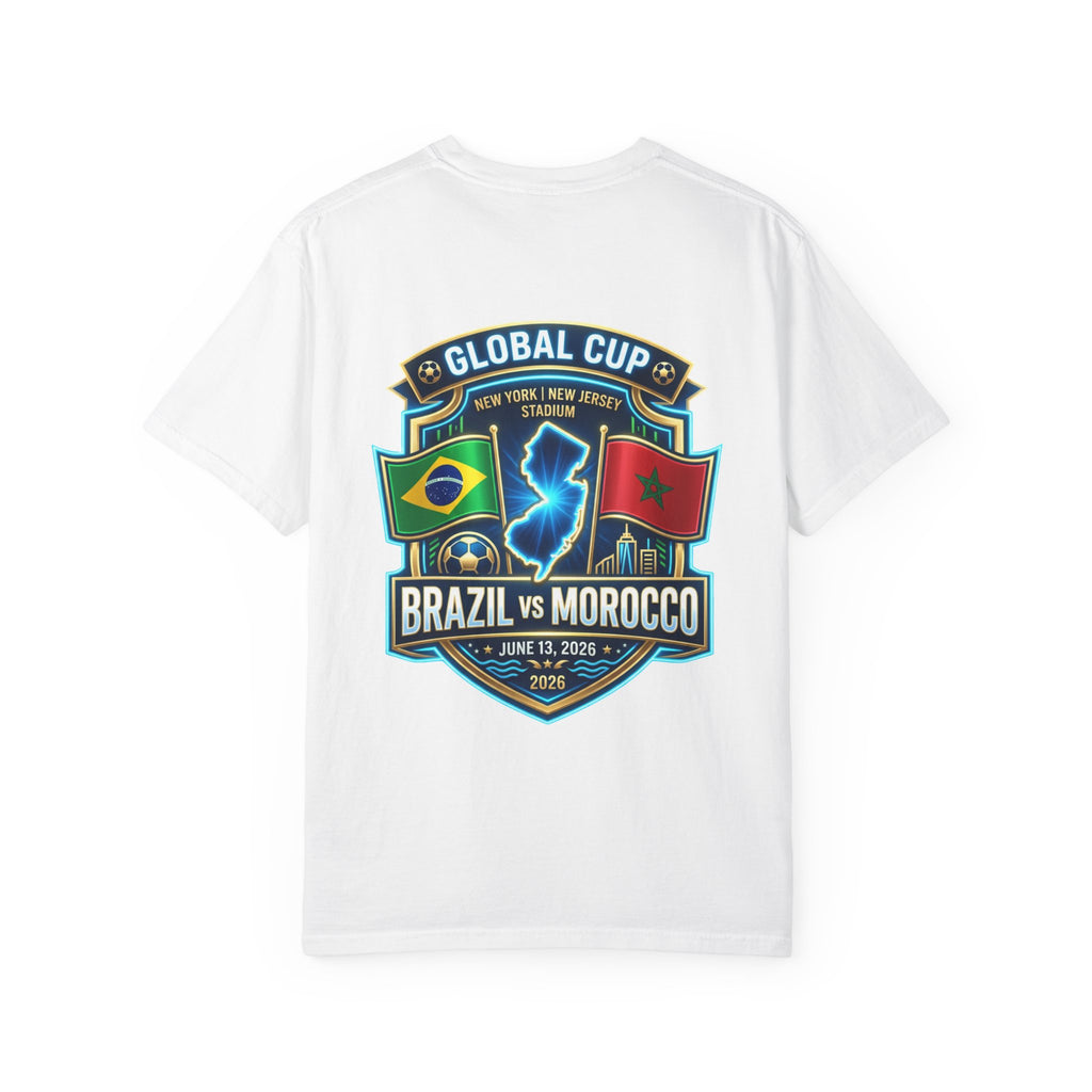 Brazil vs Morocco Global Cup T-shirt | Soccer Match Logo Tee