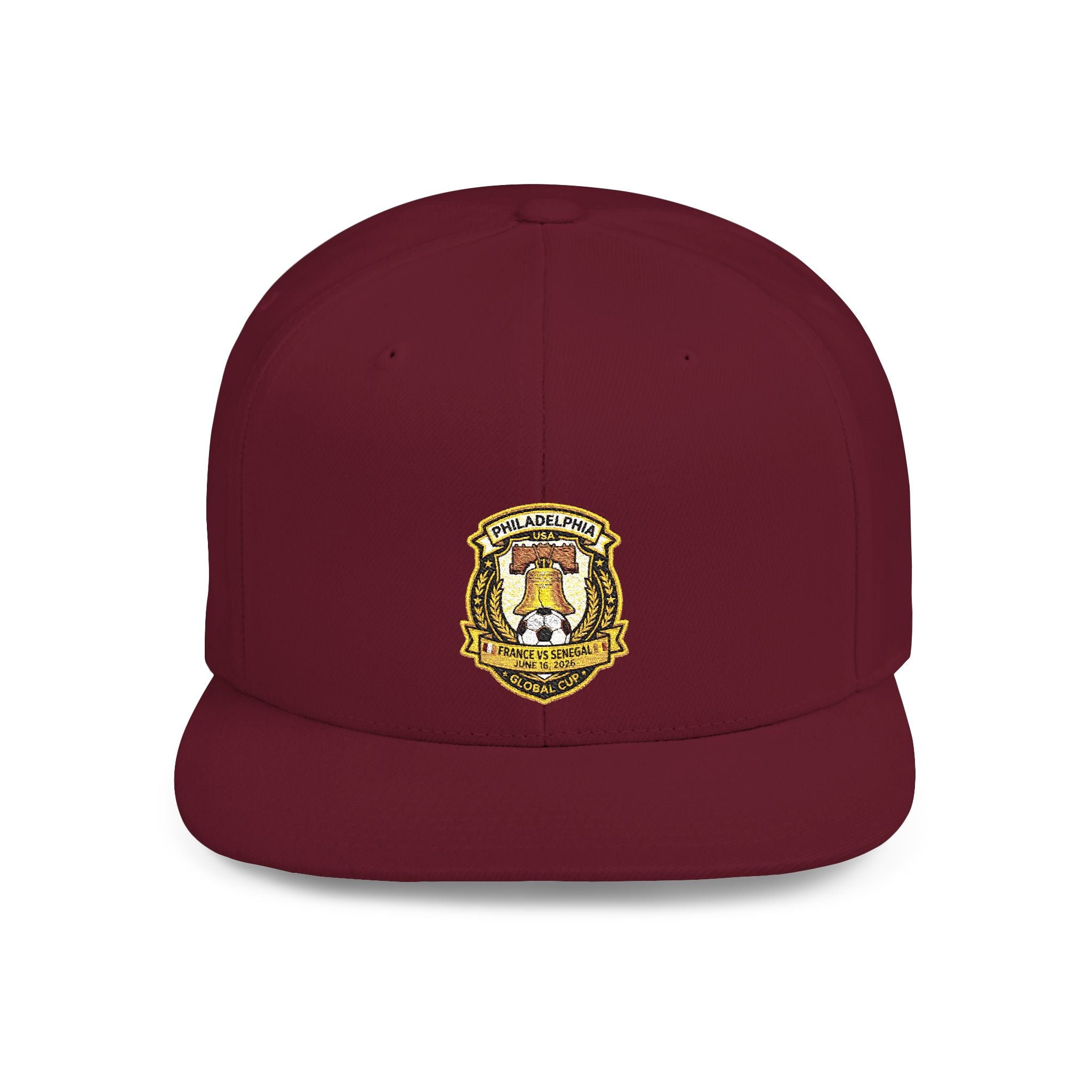 Heraldic Crest Lion Emblem flat bill snapback | Embroidered Logo Cap