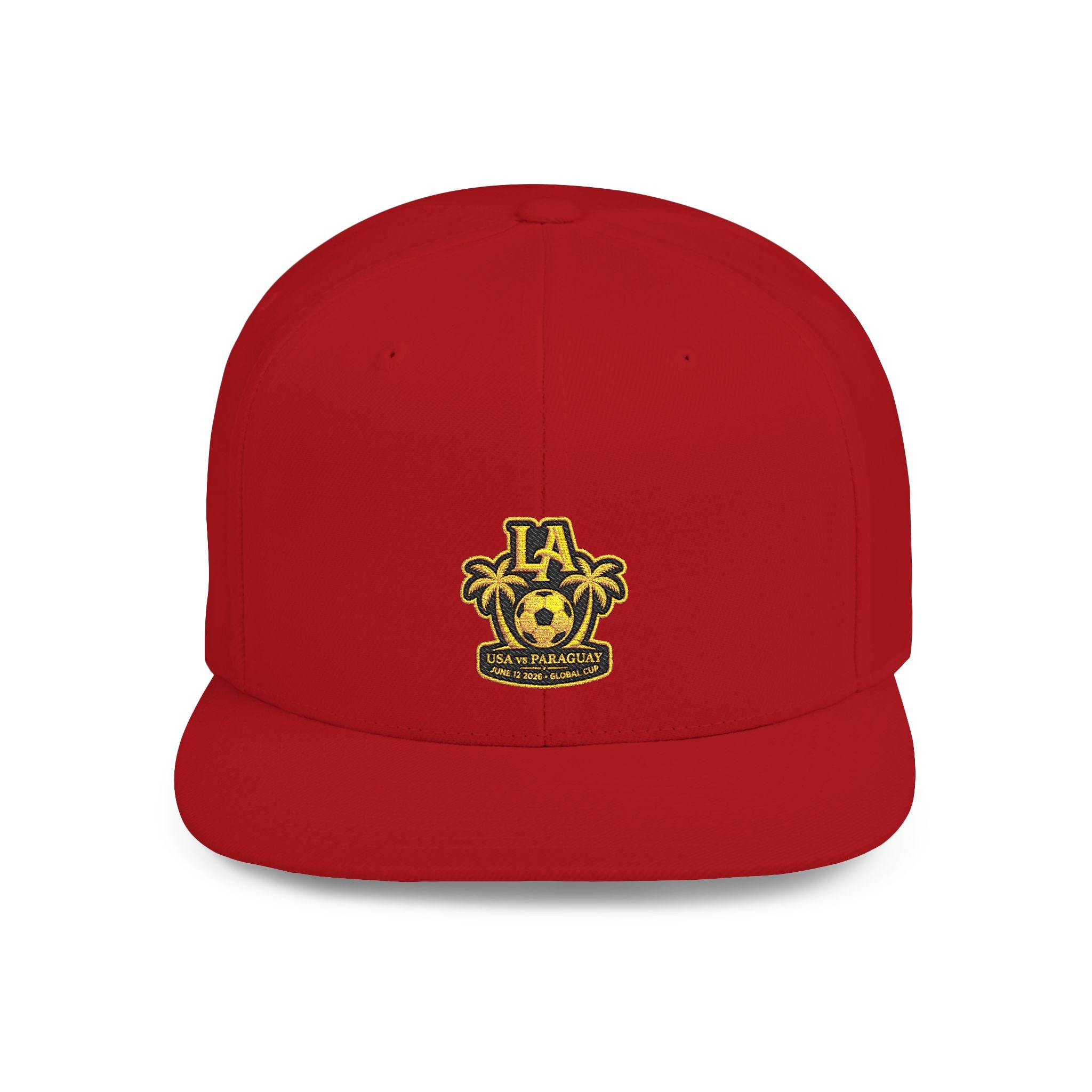 LA Palm Tree Crest Flat Bill Snapback | Embroidered Logo Cap