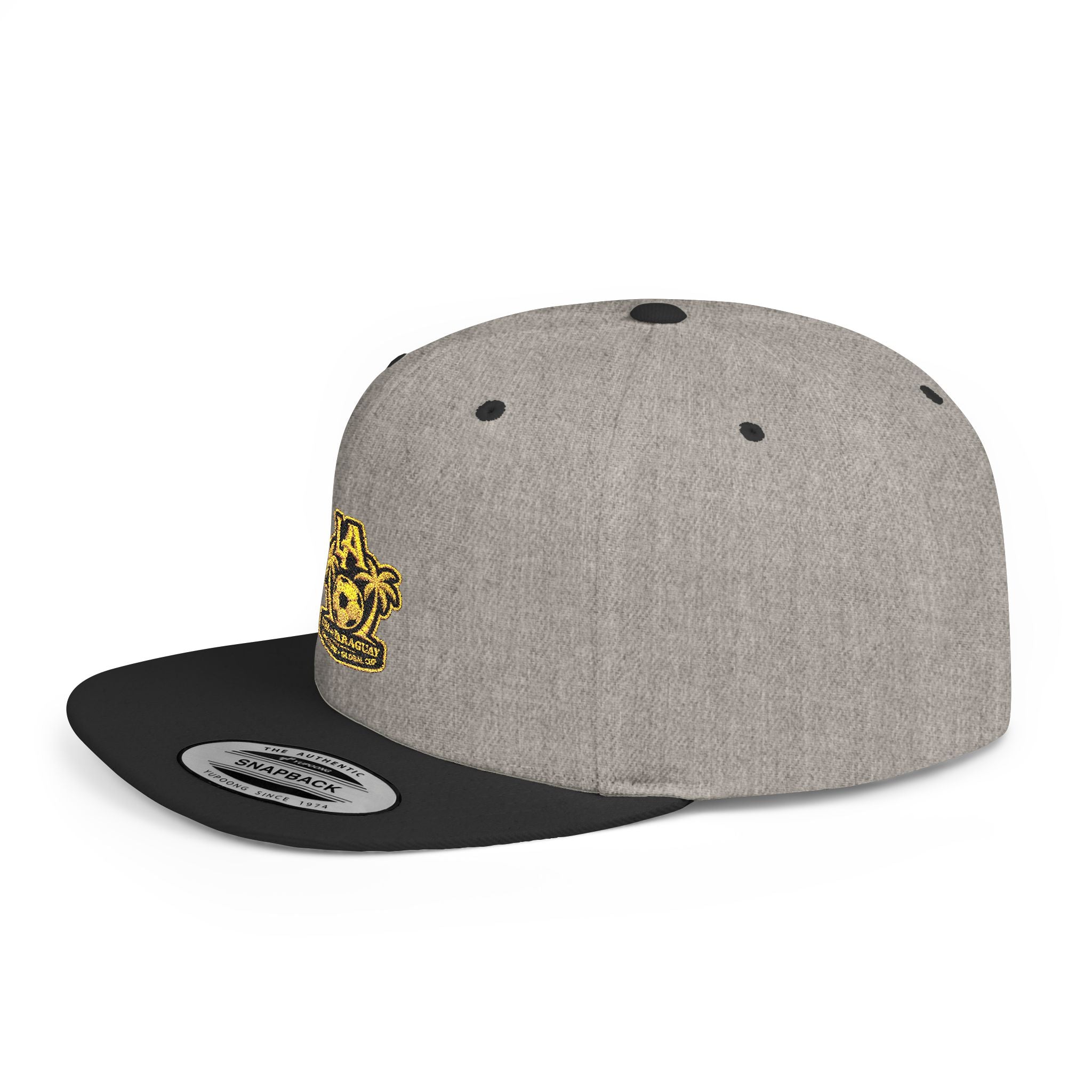 LA Palm Tree Crest Flat Bill Snapback | Embroidered Logo Cap
