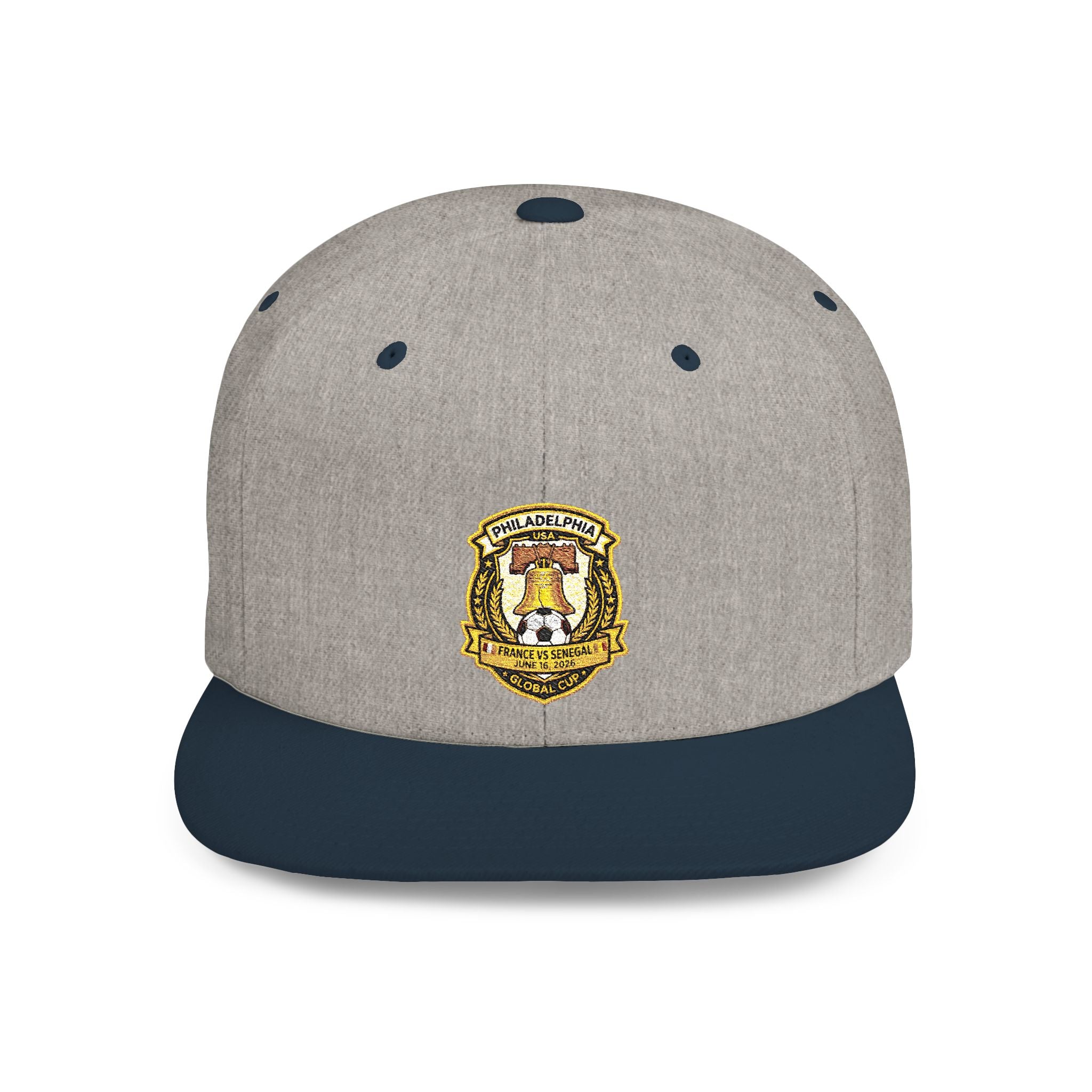 Heraldic Crest Lion Emblem flat bill snapback | Embroidered Logo Cap