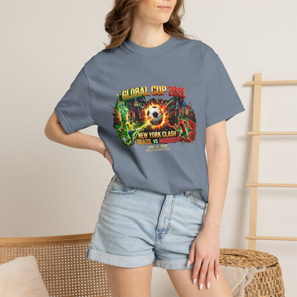 Brazil vs Morocco Global Cup T-shirt | Soccer Match Logo Tee