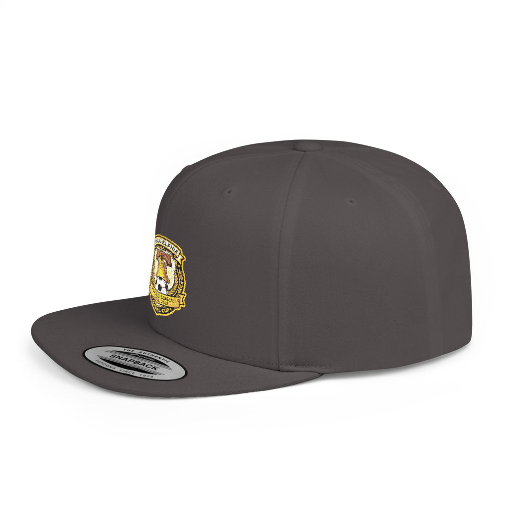 Heraldic Crest Lion Emblem flat bill snapback | Embroidered Logo Cap