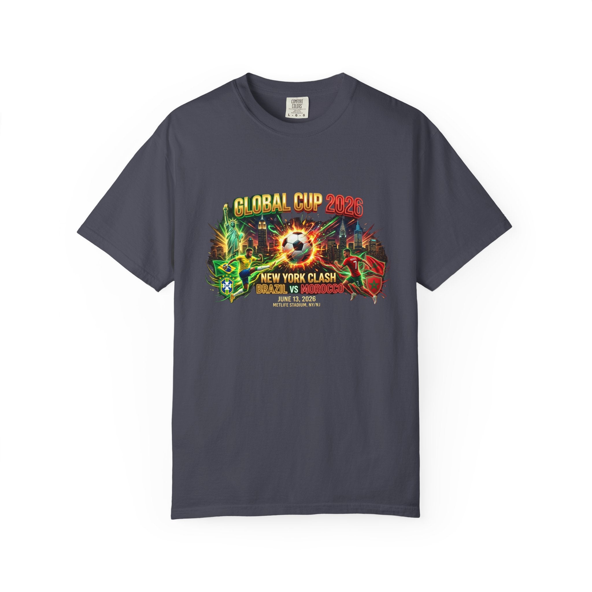 Brazil vs Morocco Global Cup T-shirt | Soccer Match Logo Tee