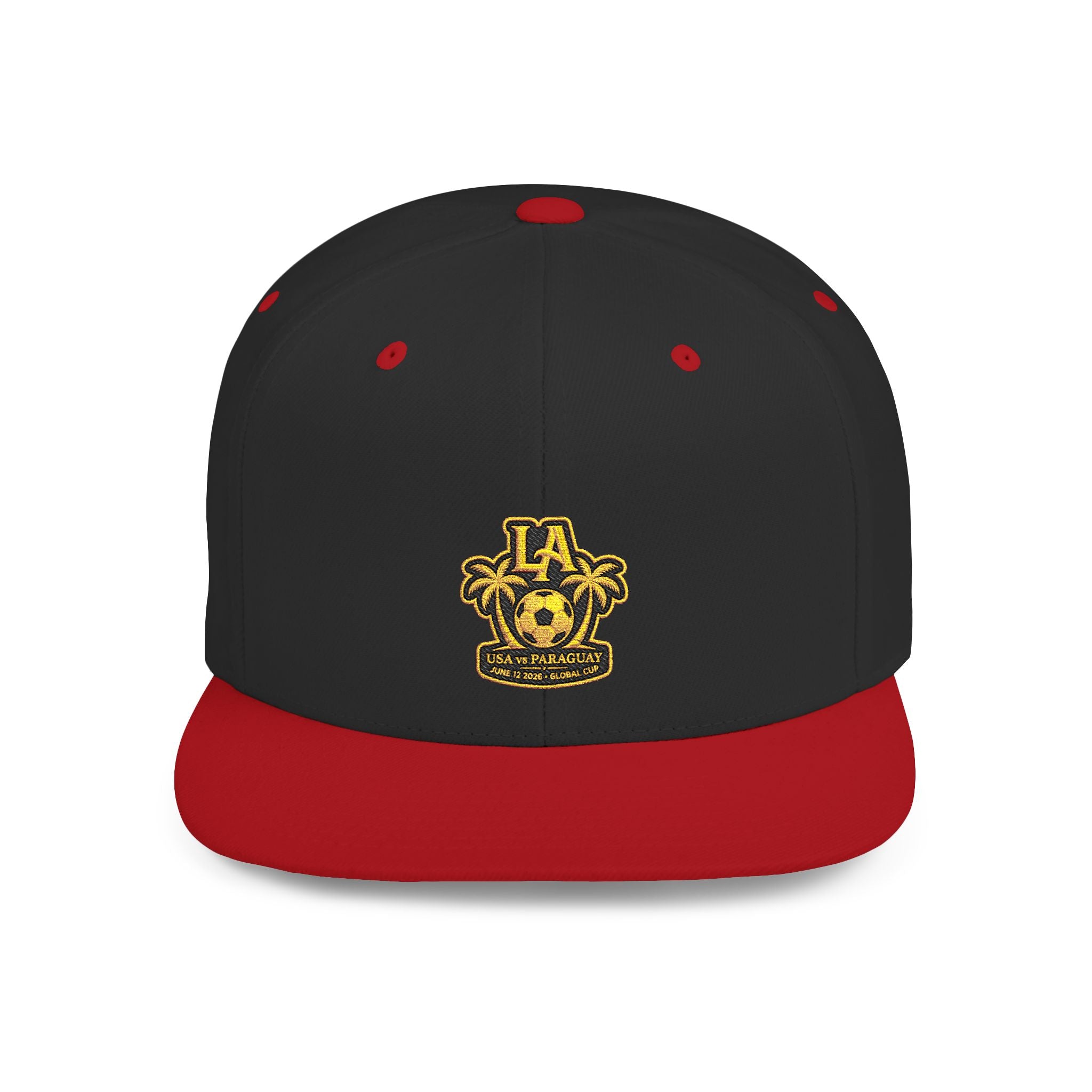 LA Palm Tree Crest Flat Bill Snapback | Embroidered Logo Cap