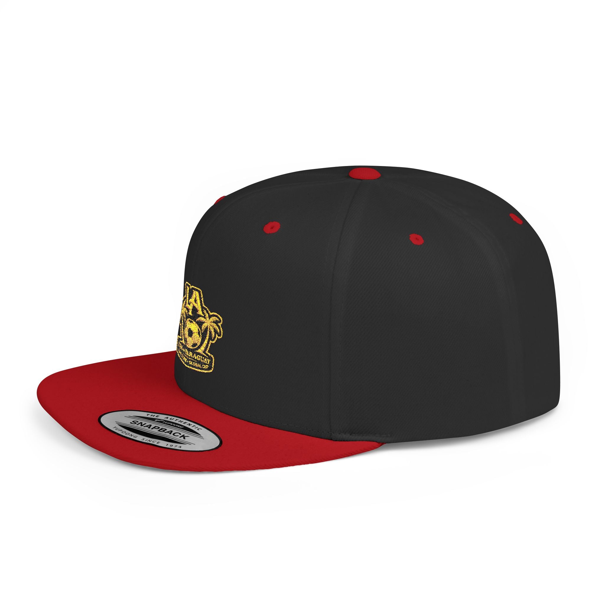 LA Palm Tree Crest Flat Bill Snapback | Embroidered Logo Cap