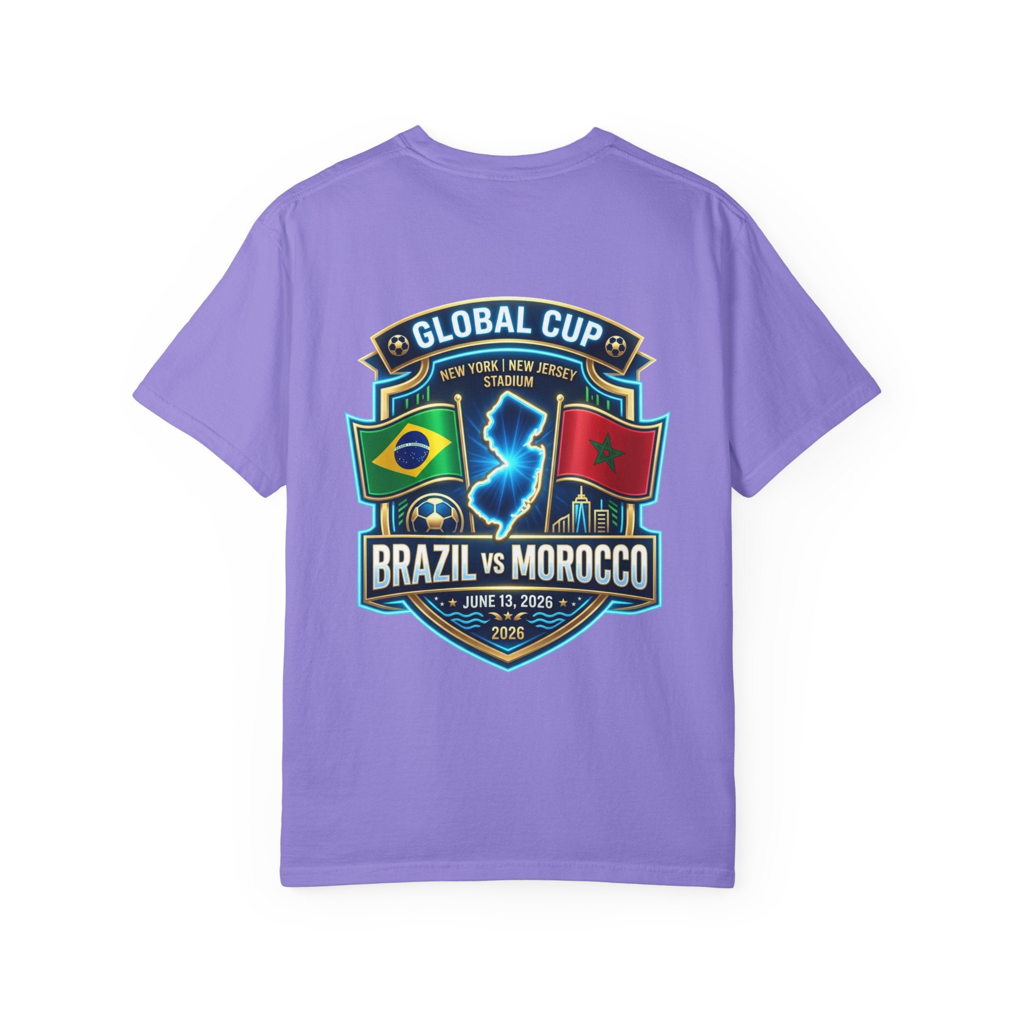 Brazil vs Morocco Global Cup T-shirt | Soccer Match Logo Tee
