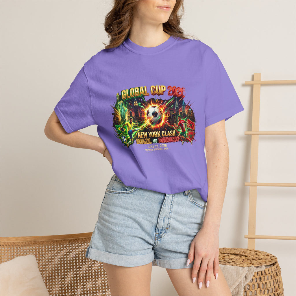 Brazil vs Morocco Global Cup T-shirt | Soccer Match Logo Tee