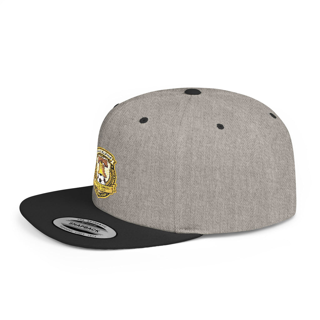 Heraldic Crest Lion Emblem flat bill snapback | Embroidered Logo Cap