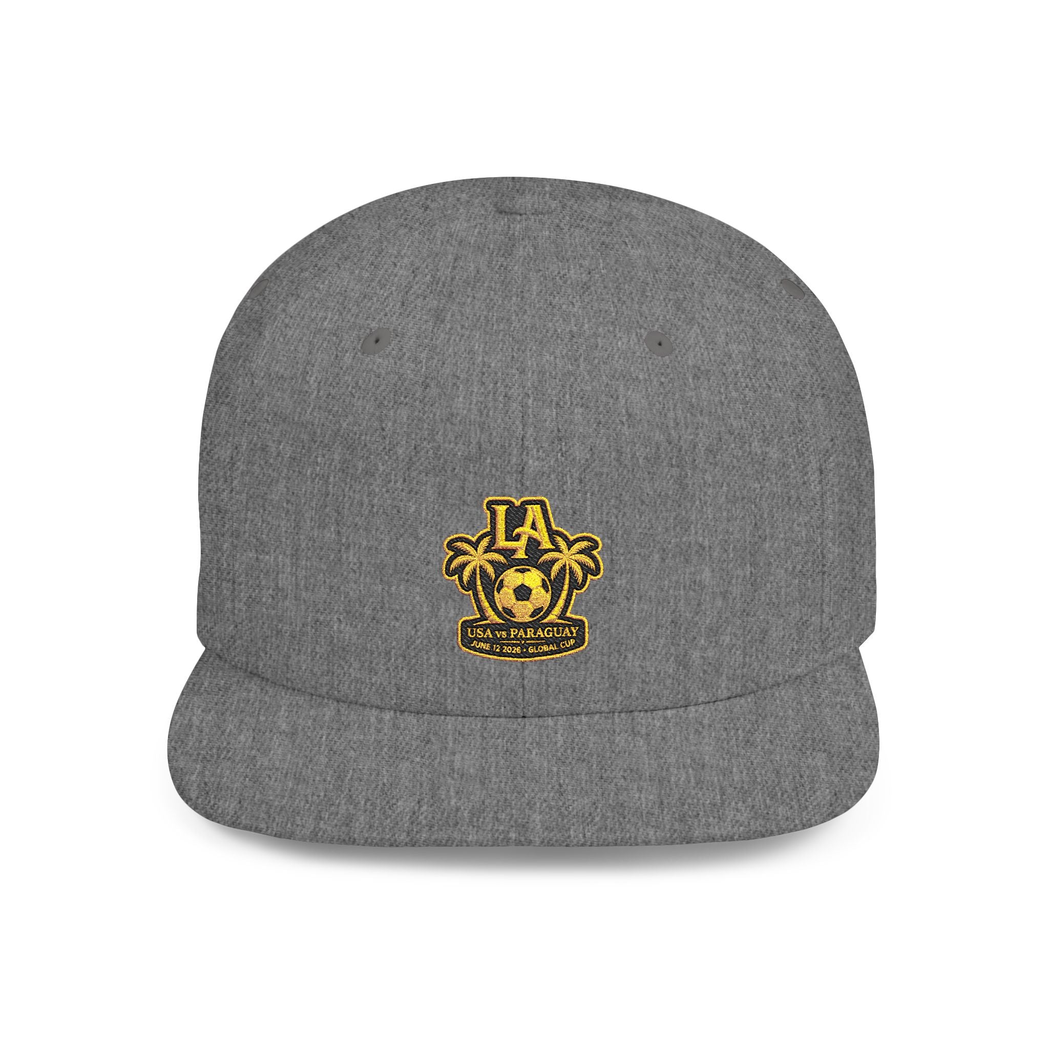 LA Palm Tree Crest Flat Bill Snapback | Embroidered Logo Cap