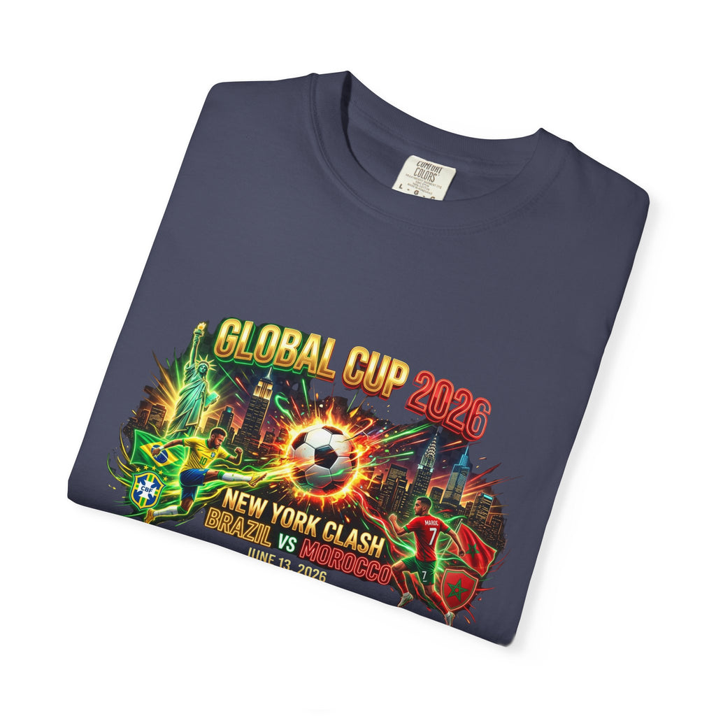 Brazil vs Morocco Global Cup T-shirt | Soccer Match Logo Tee