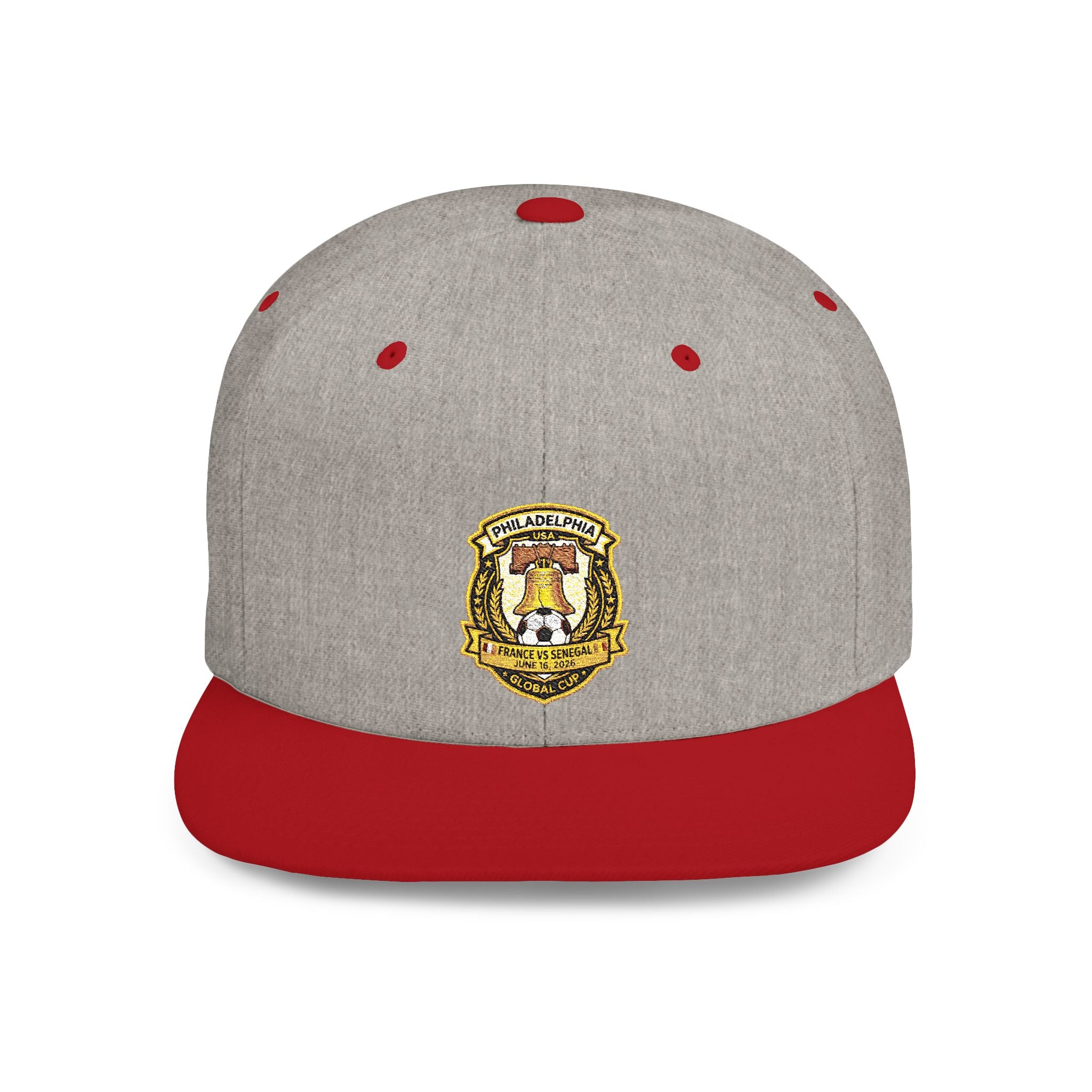 Heraldic Crest Lion Emblem flat bill snapback | Embroidered Logo Cap