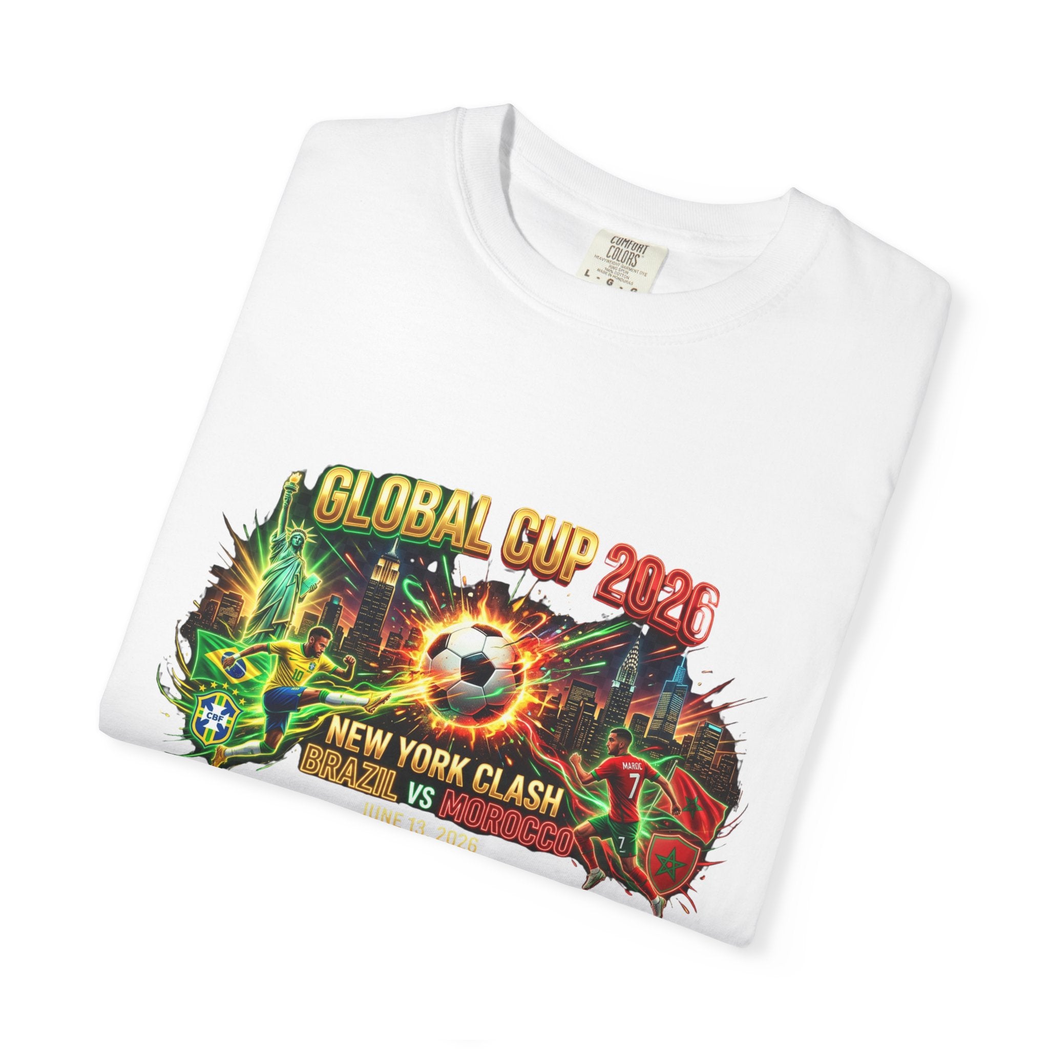 Brazil vs Morocco Global Cup T-shirt | Soccer Match Logo Tee