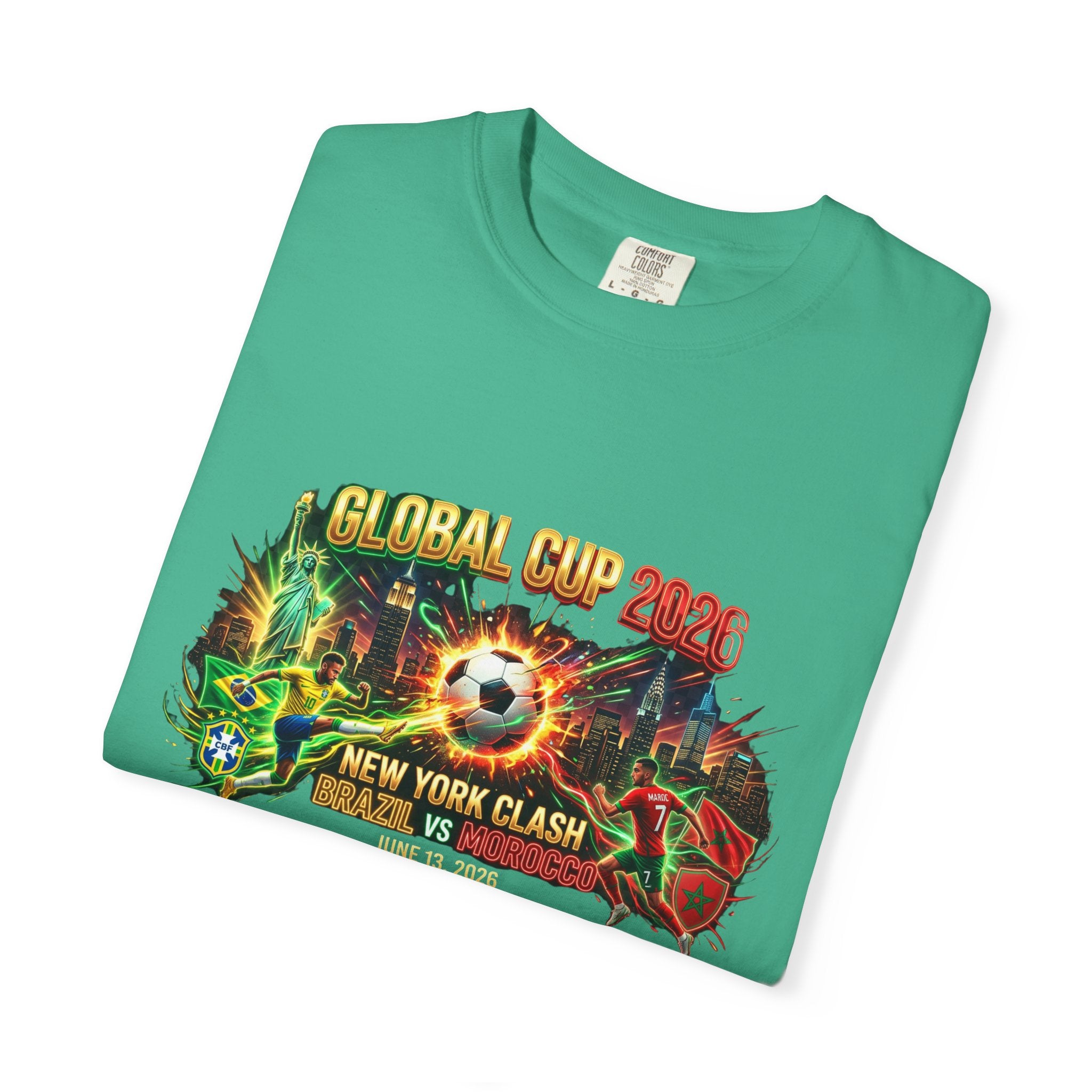 Brazil vs Morocco Global Cup T-shirt | Soccer Match Logo Tee