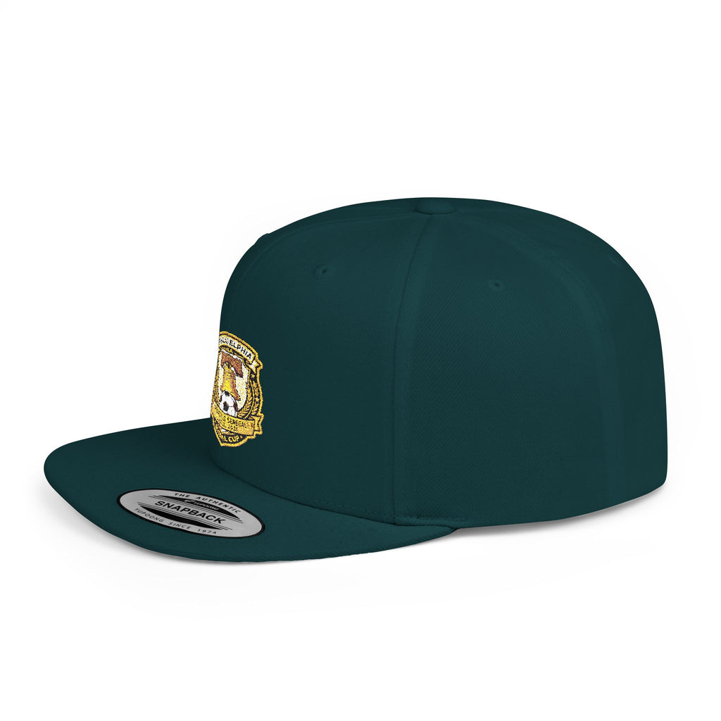 Heraldic Crest Lion Emblem flat bill snapback | Embroidered Logo Cap