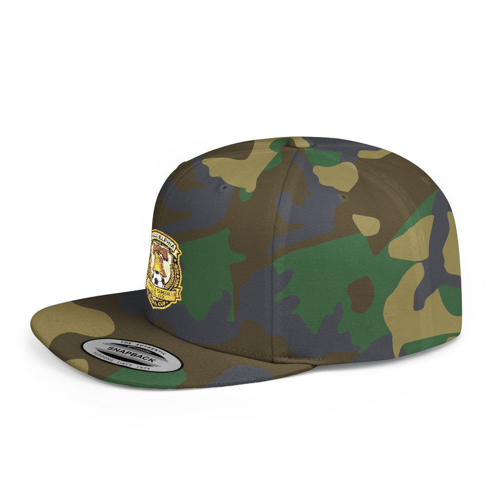 Heraldic Crest Lion Emblem flat bill snapback | Embroidered Logo Cap