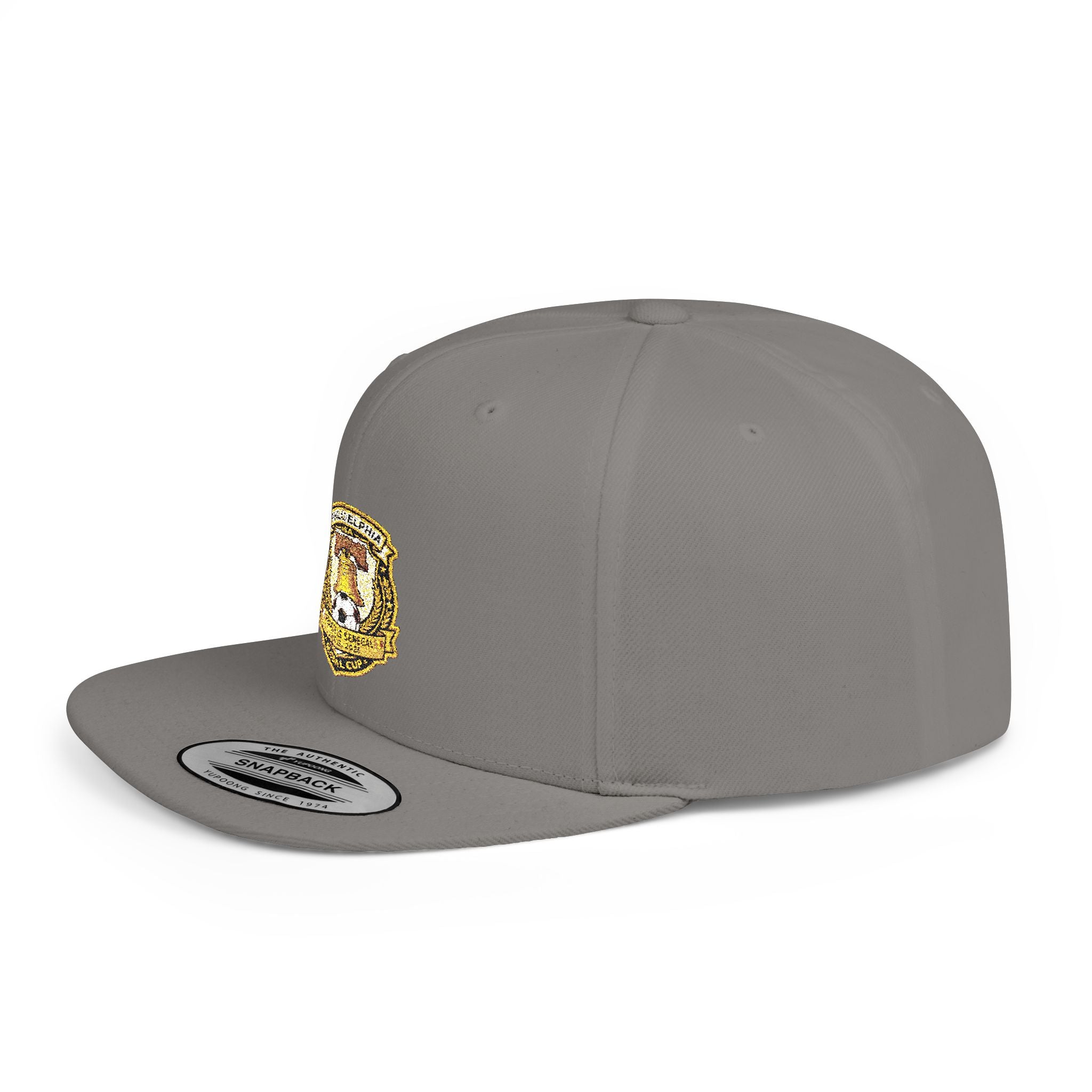 Heraldic Crest Lion Emblem flat bill snapback | Embroidered Logo Cap
