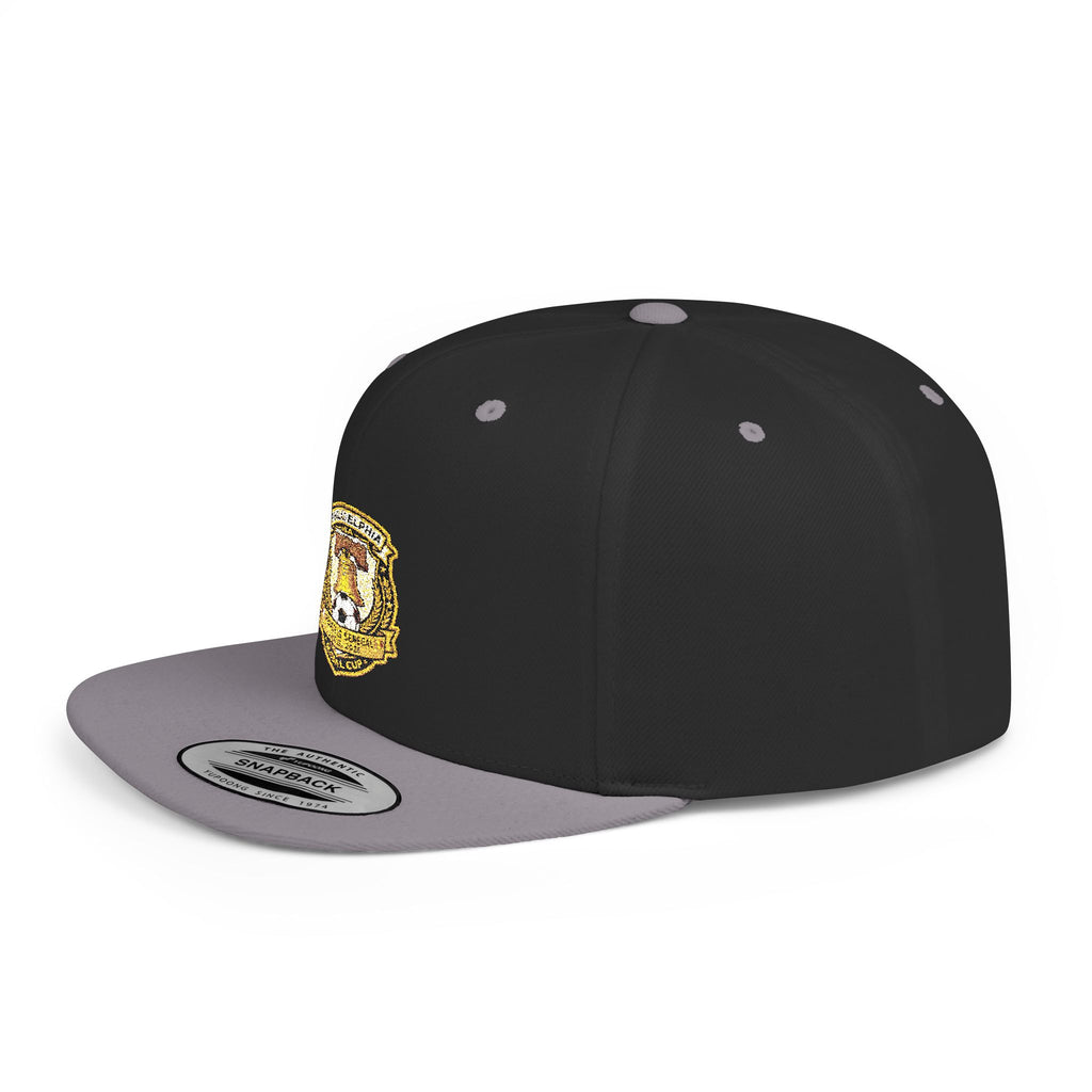 Heraldic Crest Lion Emblem flat bill snapback | Embroidered Logo Cap