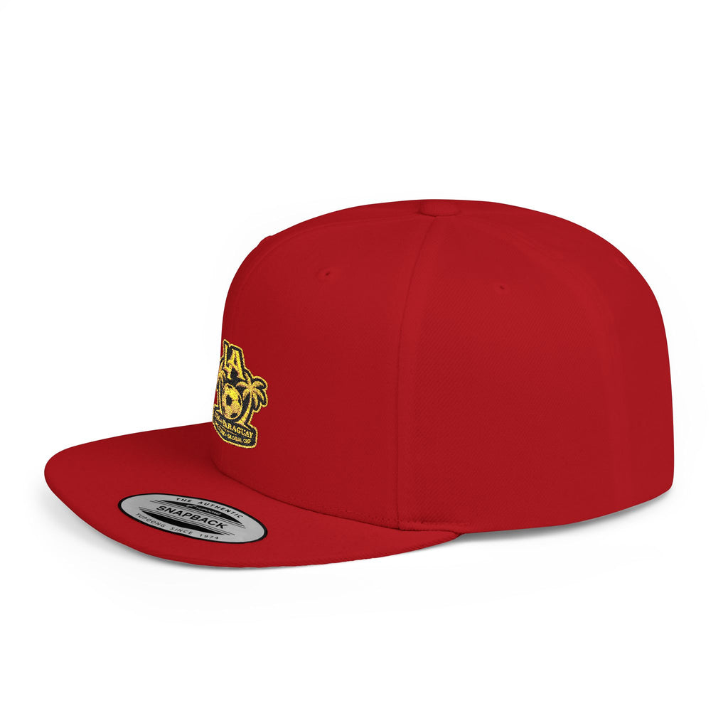 LA Palm Tree Crest Flat Bill Snapback | Embroidered Logo Cap