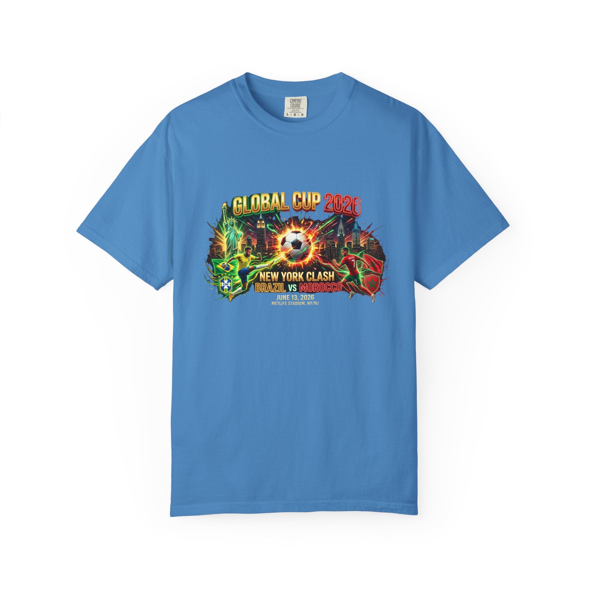 Brazil vs Morocco Global Cup T-shirt | Soccer Match Logo Tee