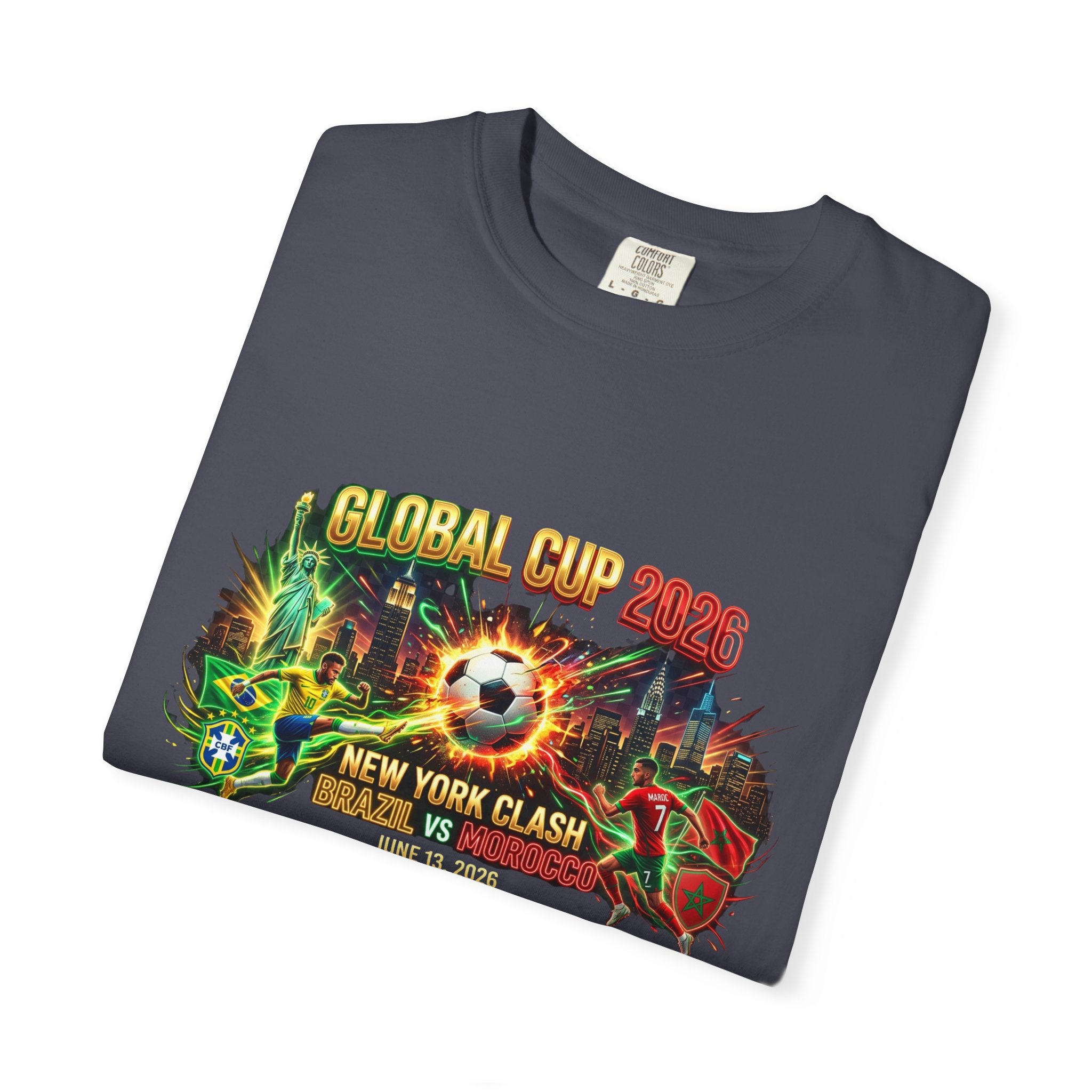 Brazil vs Morocco Global Cup T-shirt | Soccer Match Logo Tee