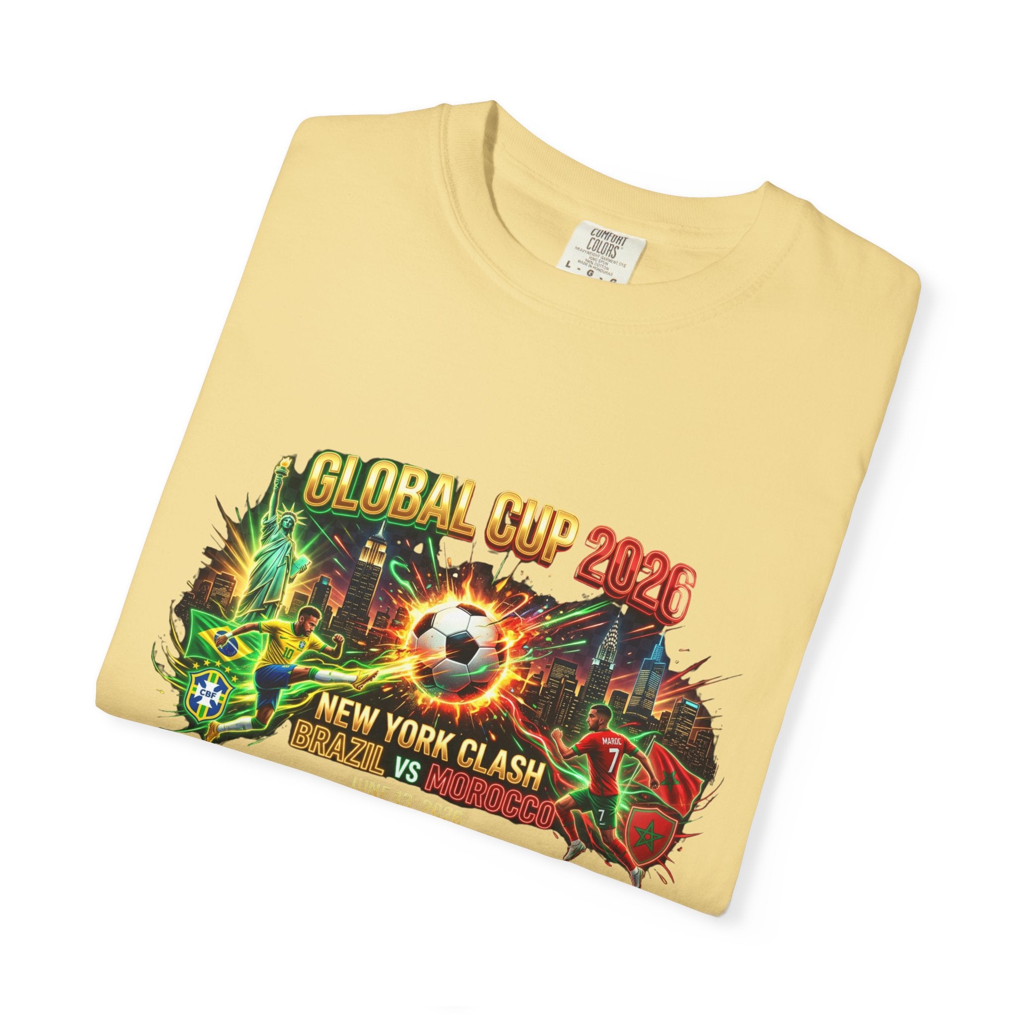 Brazil vs Morocco Global Cup T-shirt | Soccer Match Logo Tee