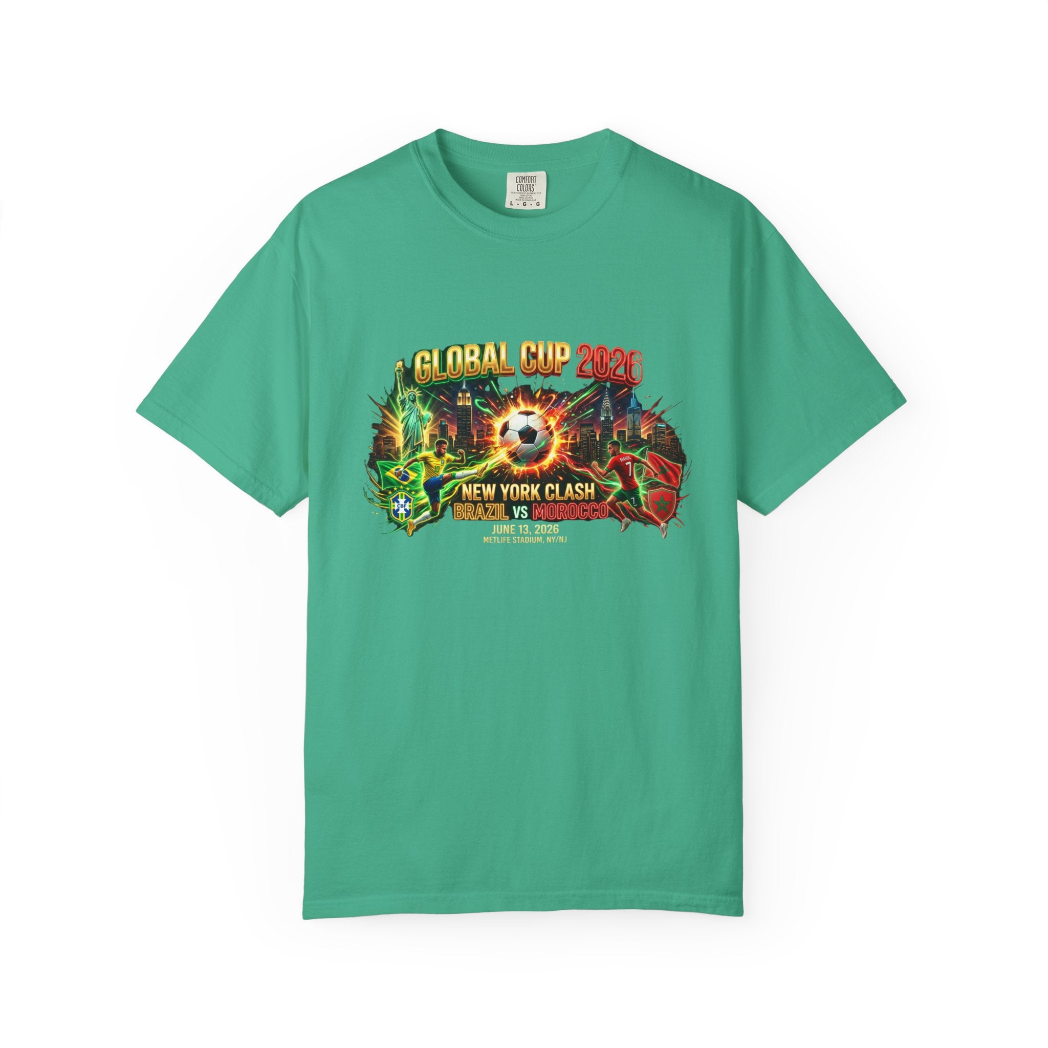 Brazil vs Morocco Global Cup T-shirt | Soccer Match Logo Tee