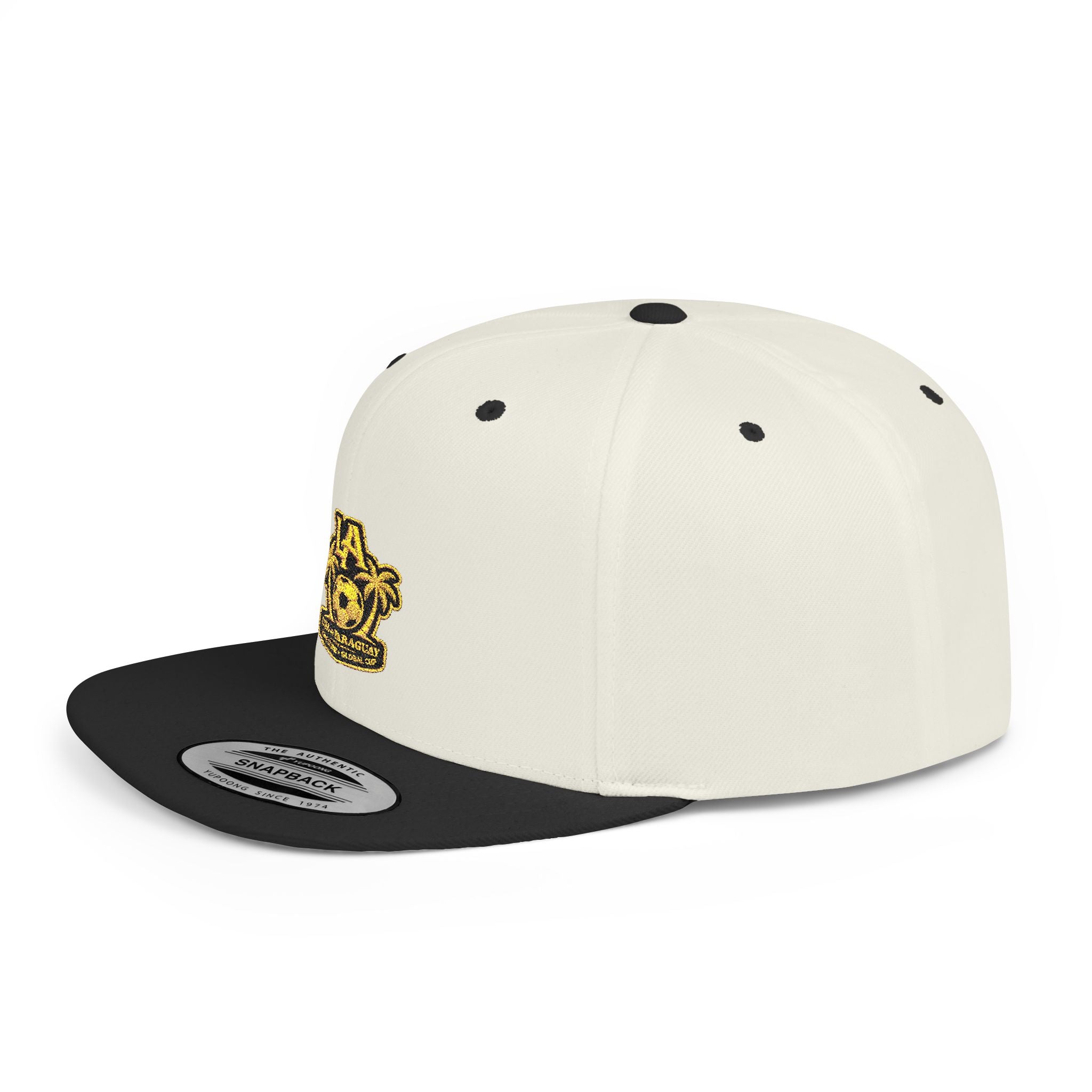 LA Palm Tree Crest Flat Bill Snapback | Embroidered Logo Cap