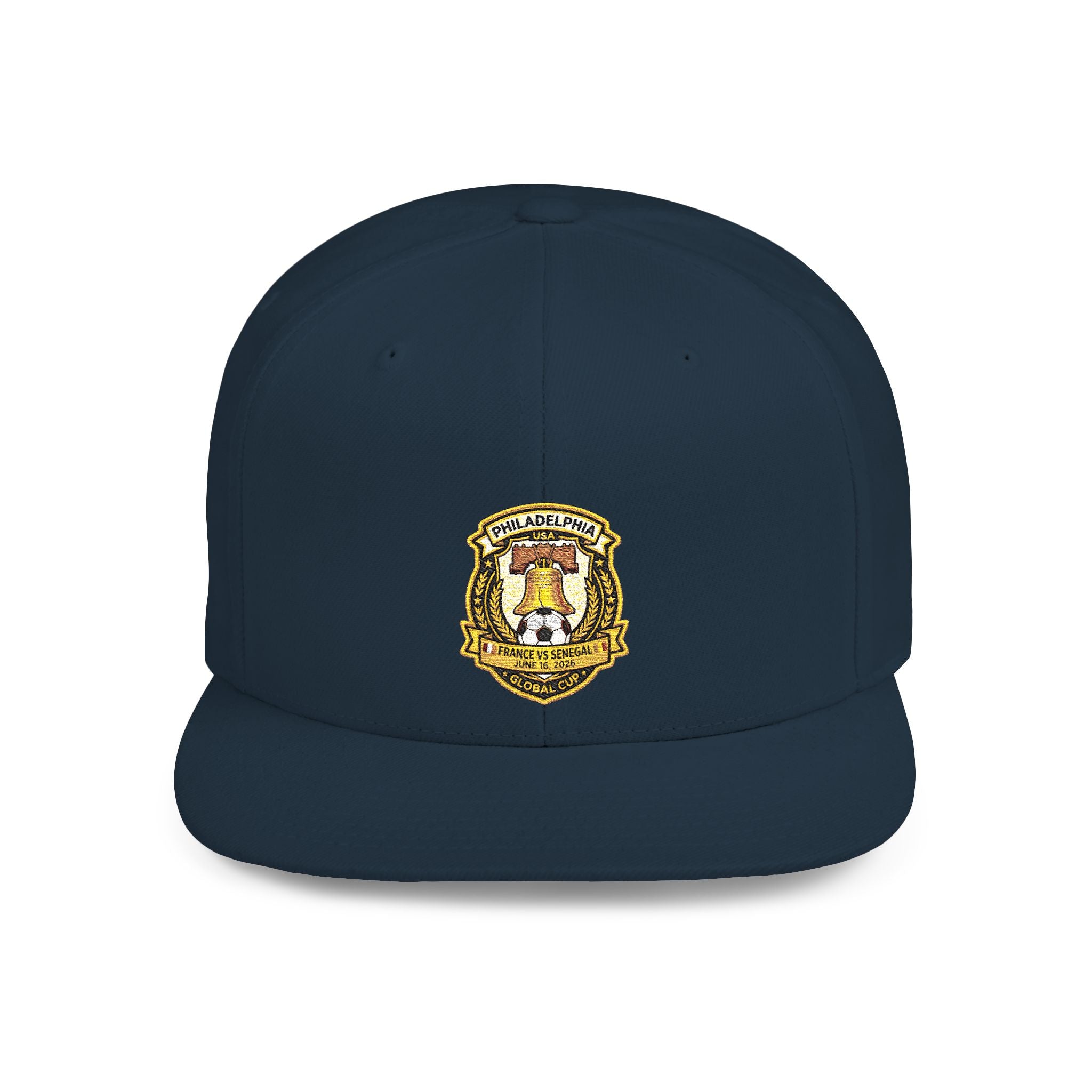 Heraldic Crest Lion Emblem flat bill snapback | Embroidered Logo Cap