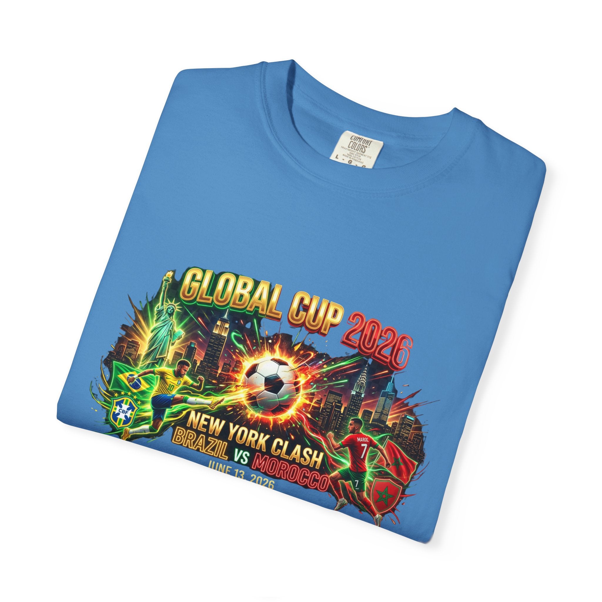 Brazil vs Morocco Global Cup T-shirt | Soccer Match Logo Tee