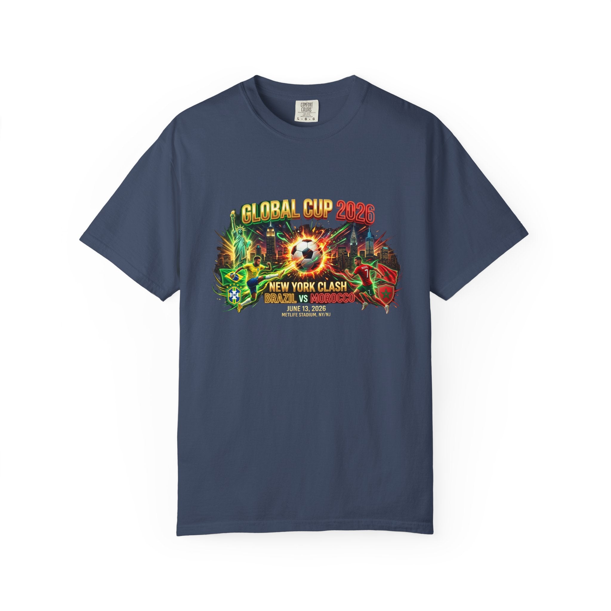 Brazil vs Morocco Global Cup T-shirt | Soccer Match Logo Tee