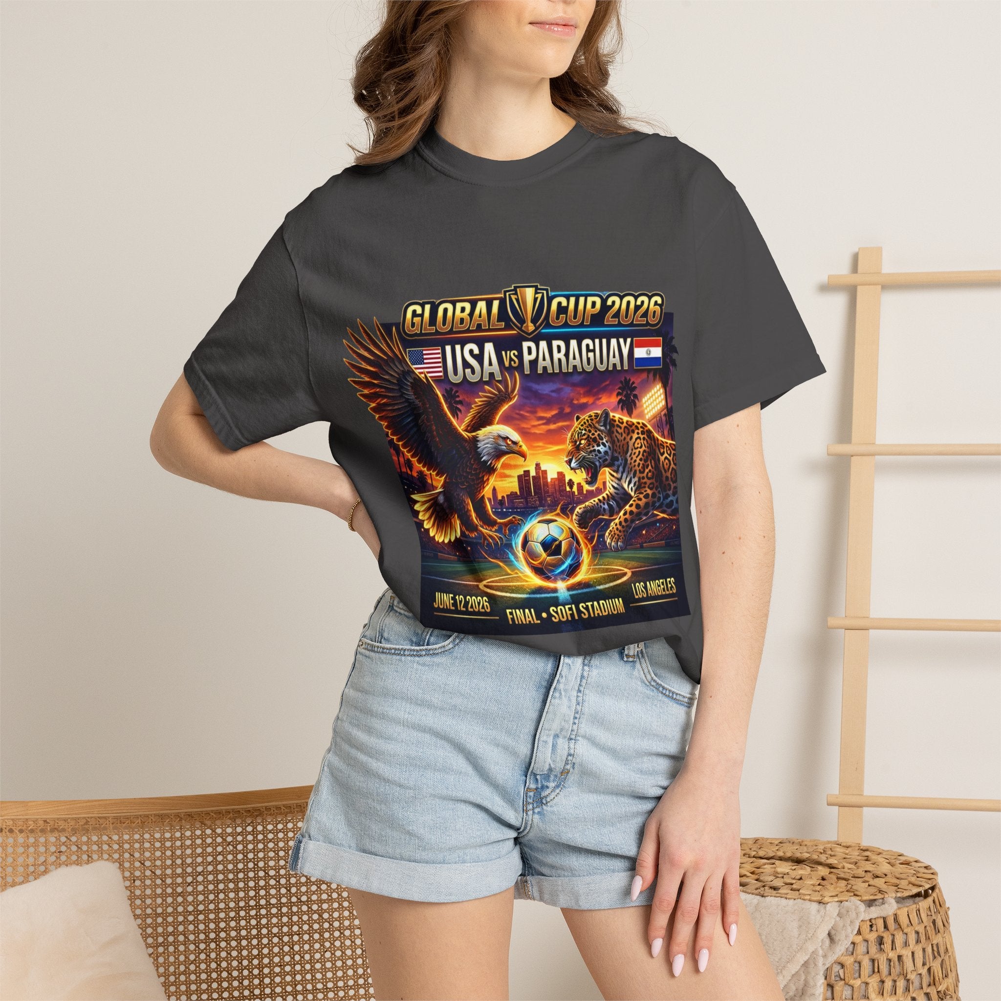 USA vs Paraguay Global Cup 2026 T-shirt | Soccer Final Los Angeles Stadium