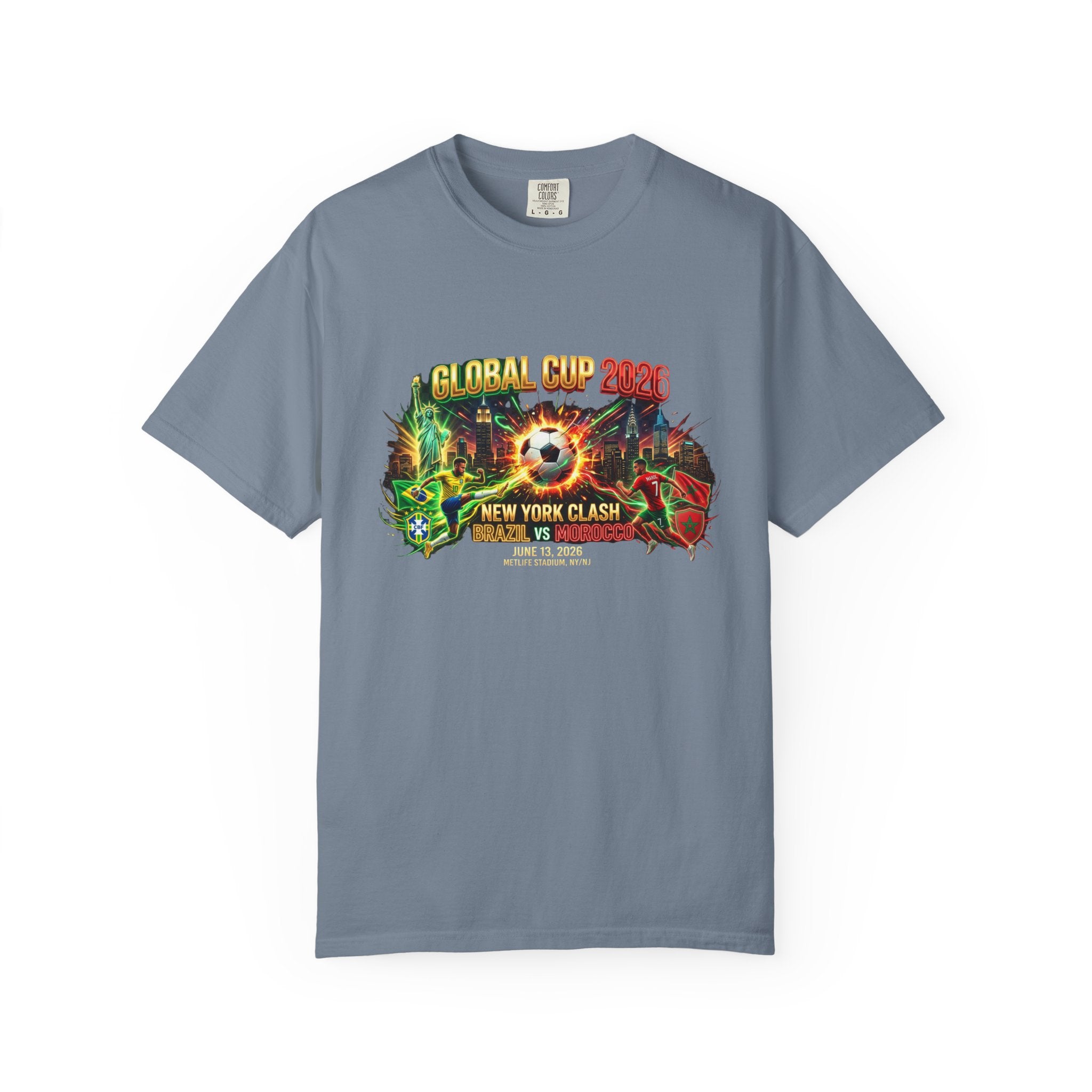 Brazil vs Morocco Global Cup T-shirt | Soccer Match Logo Tee