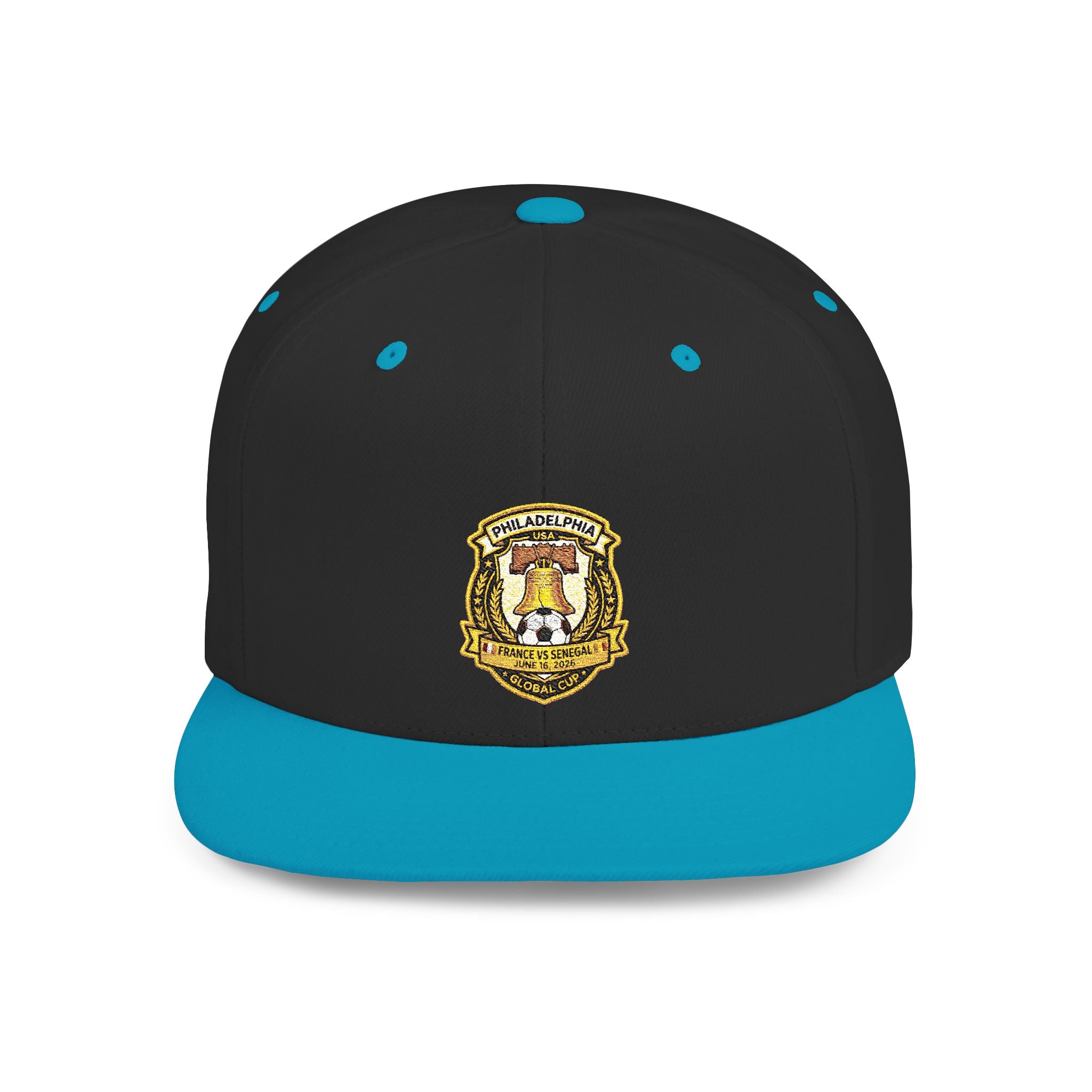 Heraldic Crest Lion Emblem flat bill snapback | Embroidered Logo Cap