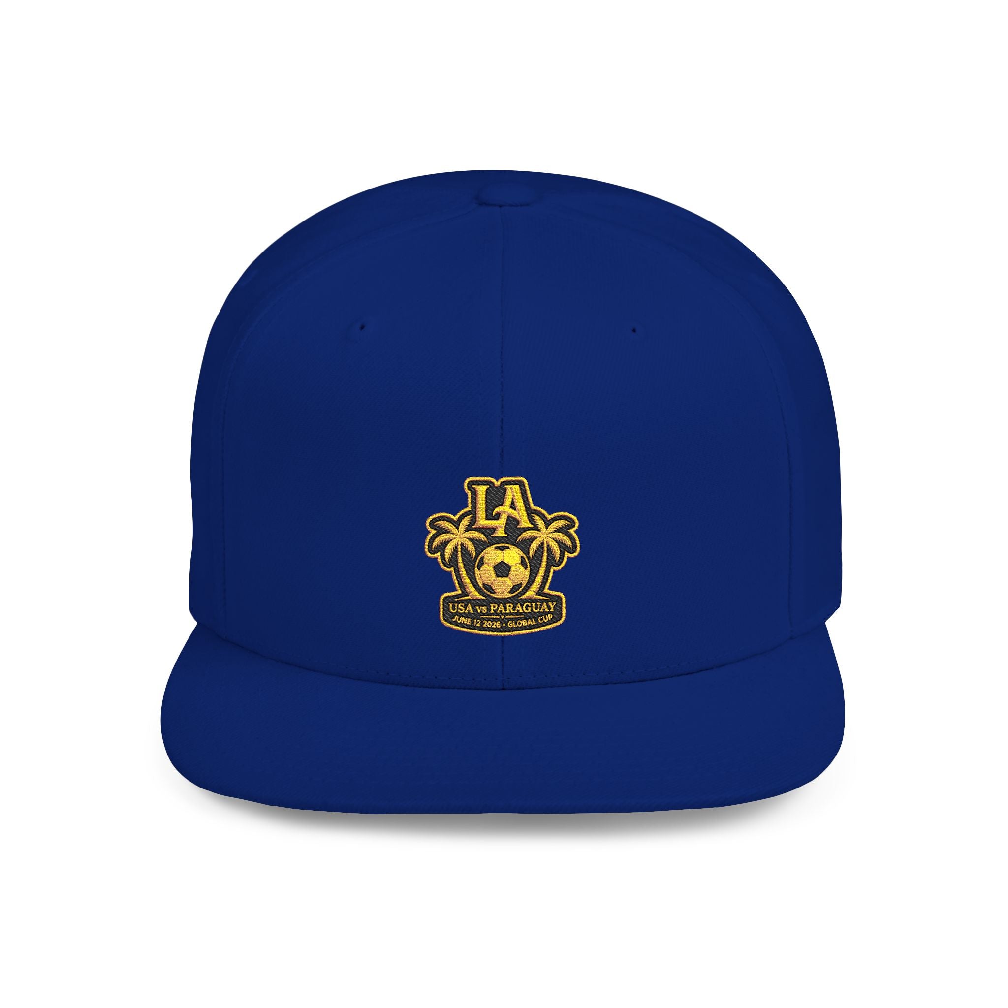 LA Palm Tree Crest Flat Bill Snapback | Embroidered Logo Cap