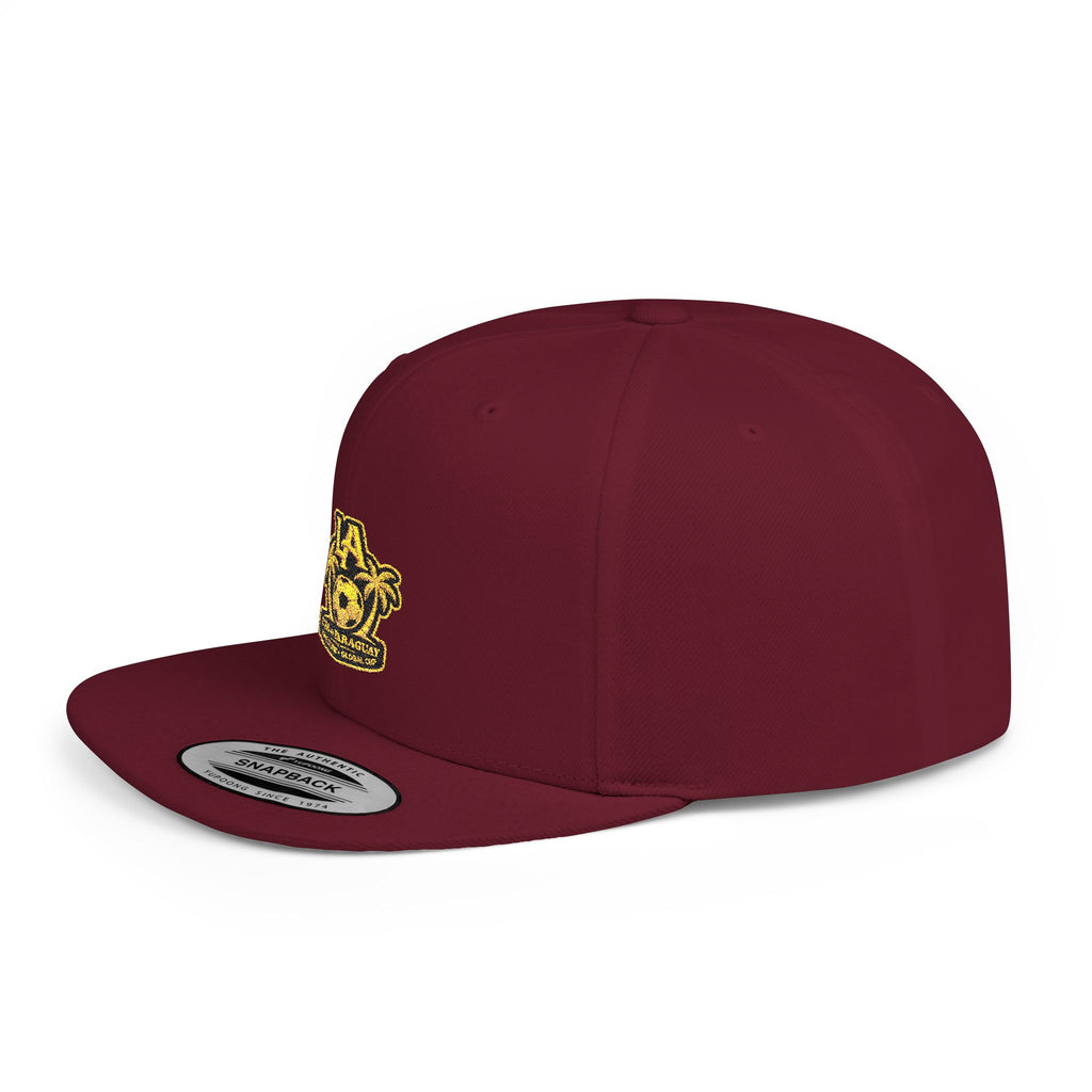 LA Palm Tree Crest Flat Bill Snapback | Embroidered Logo Cap