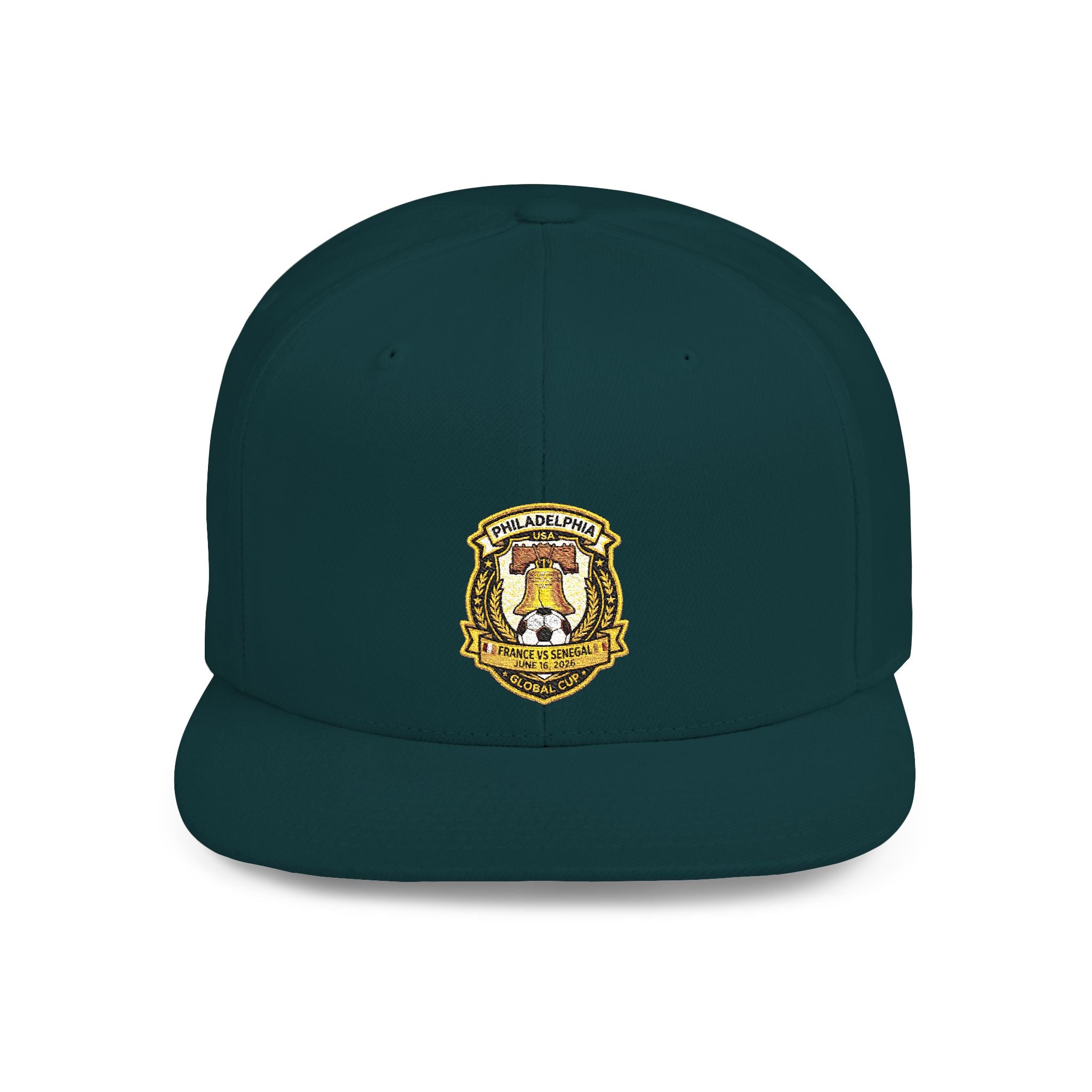 Heraldic Crest Lion Emblem flat bill snapback | Embroidered Logo Cap