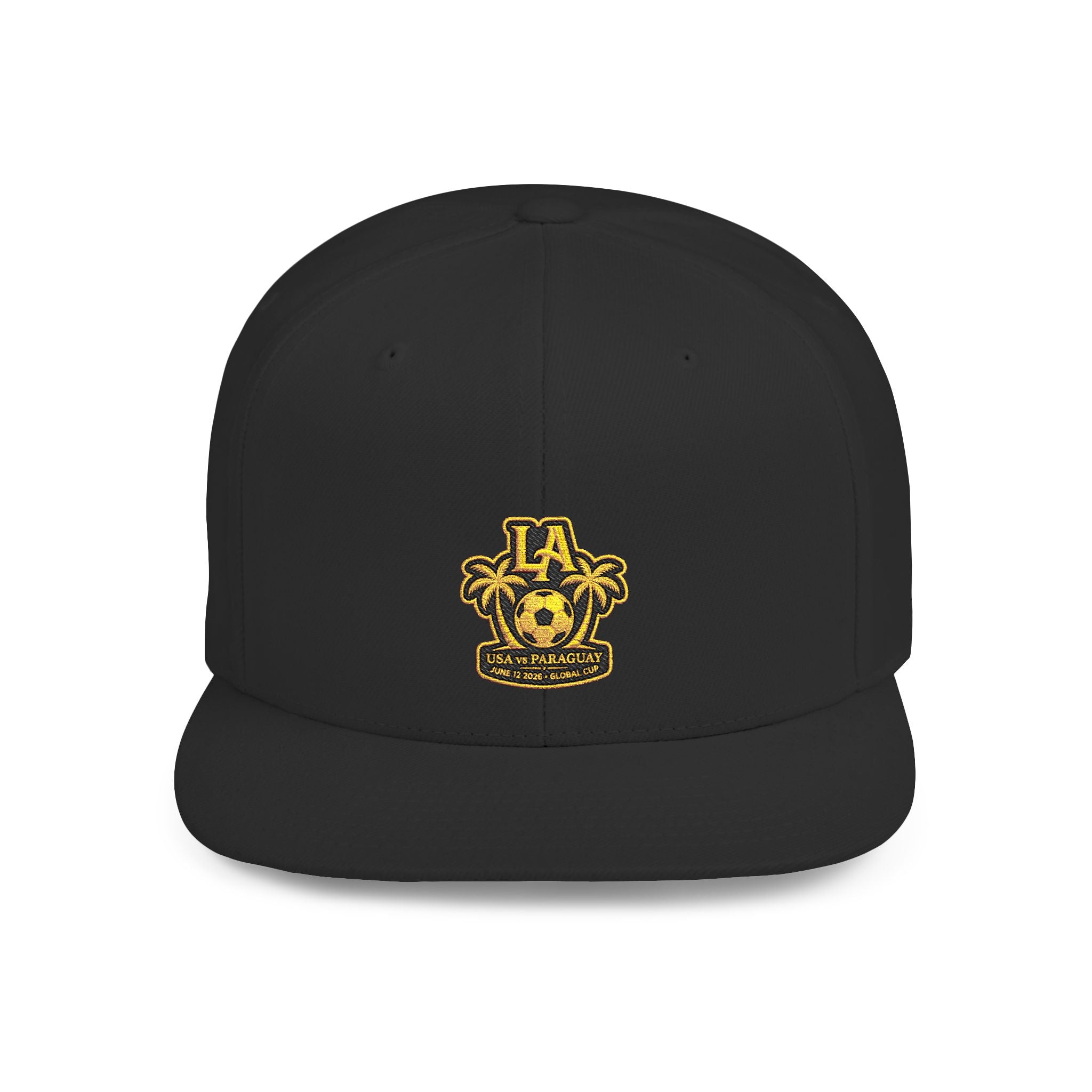 LA Palm Tree Crest Flat Bill Snapback | Embroidered Logo Cap