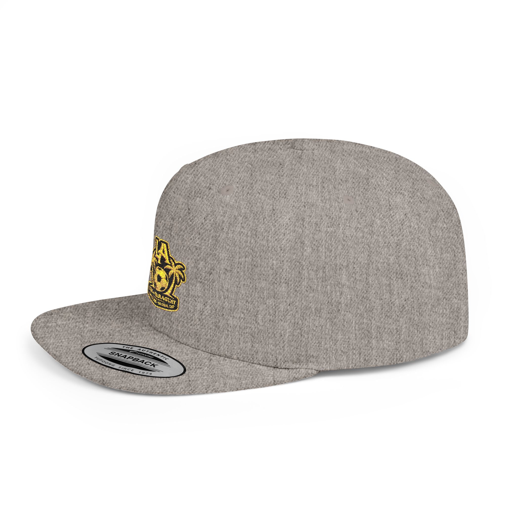 LA Palm Tree Crest Flat Bill Snapback | Embroidered Logo Cap