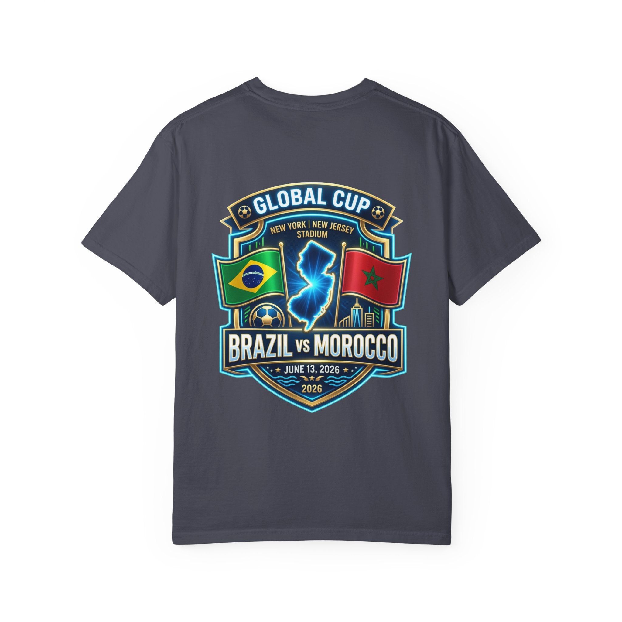 Brazil vs Morocco Global Cup T-shirt | Soccer Match Logo Tee