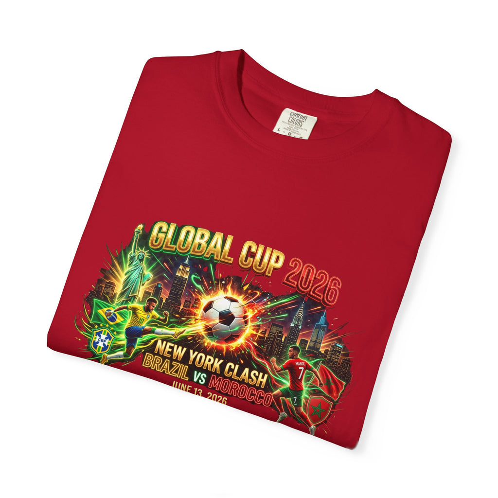 Brazil vs Morocco Global Cup T-shirt | Soccer Match Logo Tee