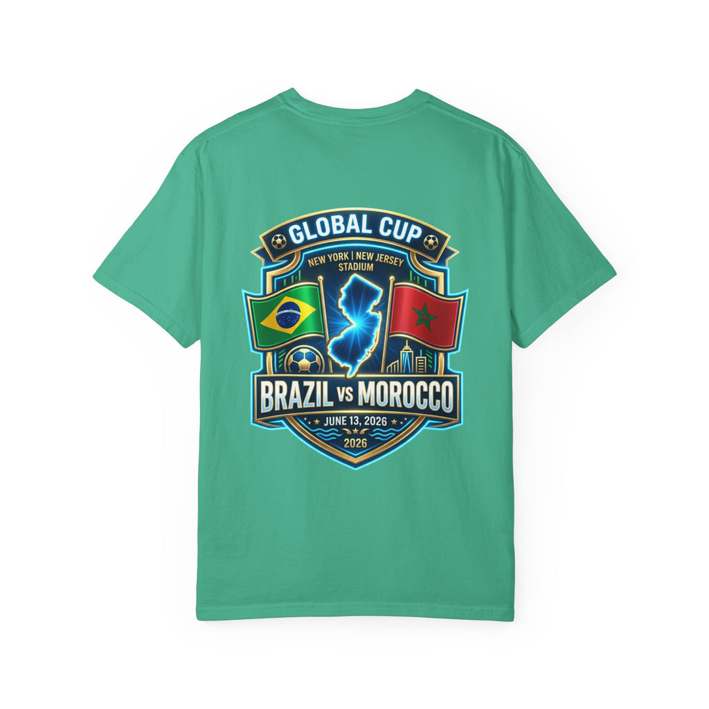 Brazil vs Morocco Global Cup T-shirt | Soccer Match Logo Tee