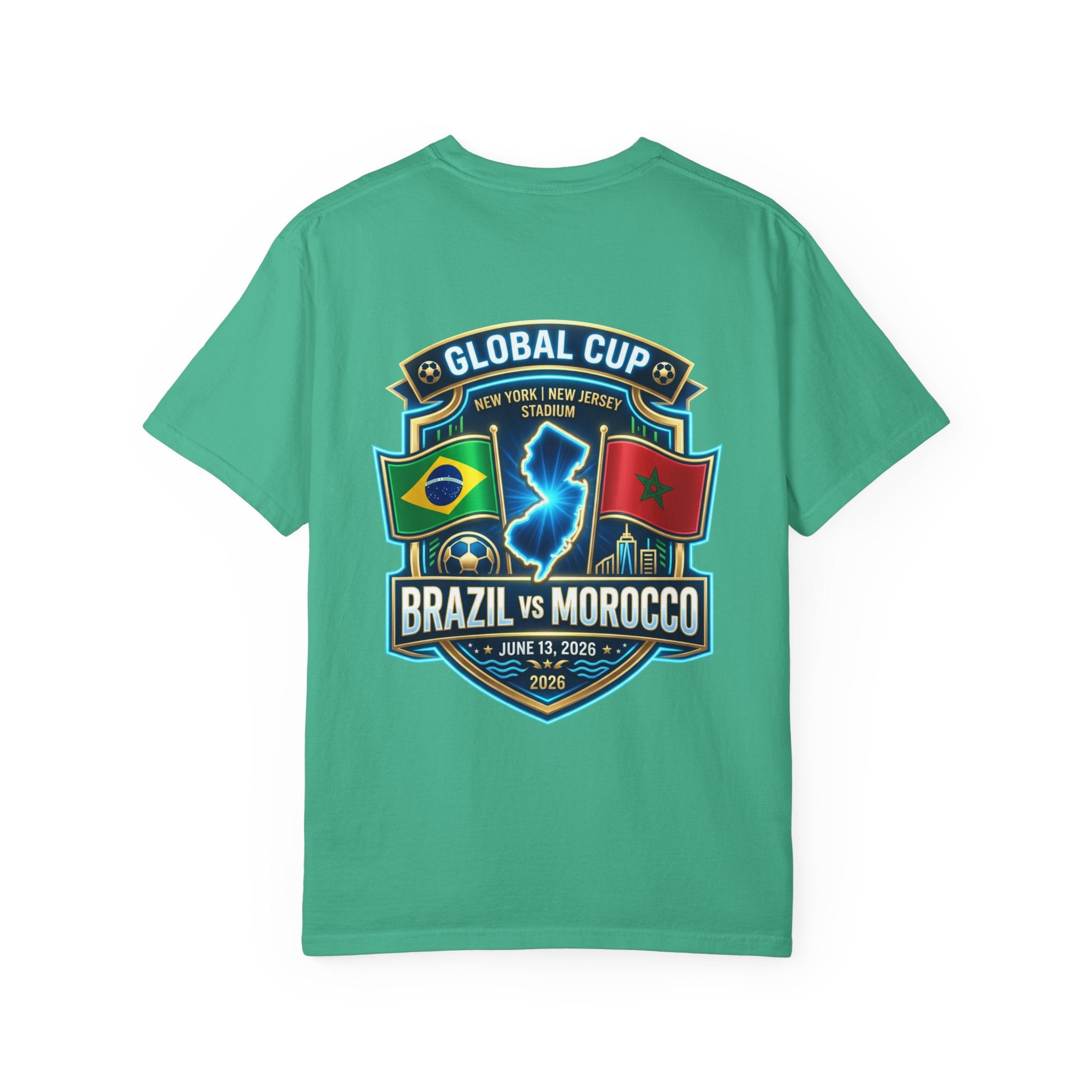 Brazil vs Morocco Global Cup T-shirt | Soccer Match Logo Tee