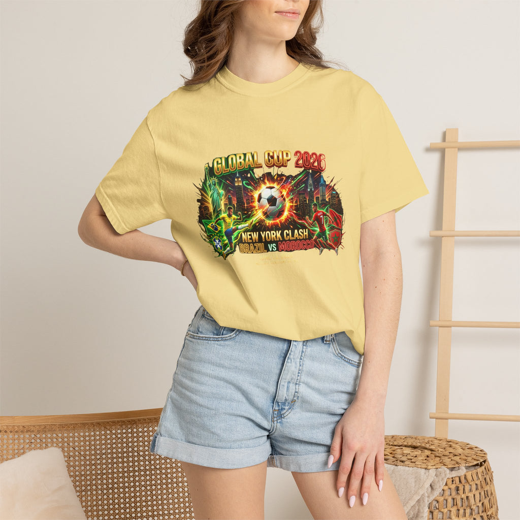 Brazil vs Morocco Global Cup T-shirt | Soccer Match Logo Tee