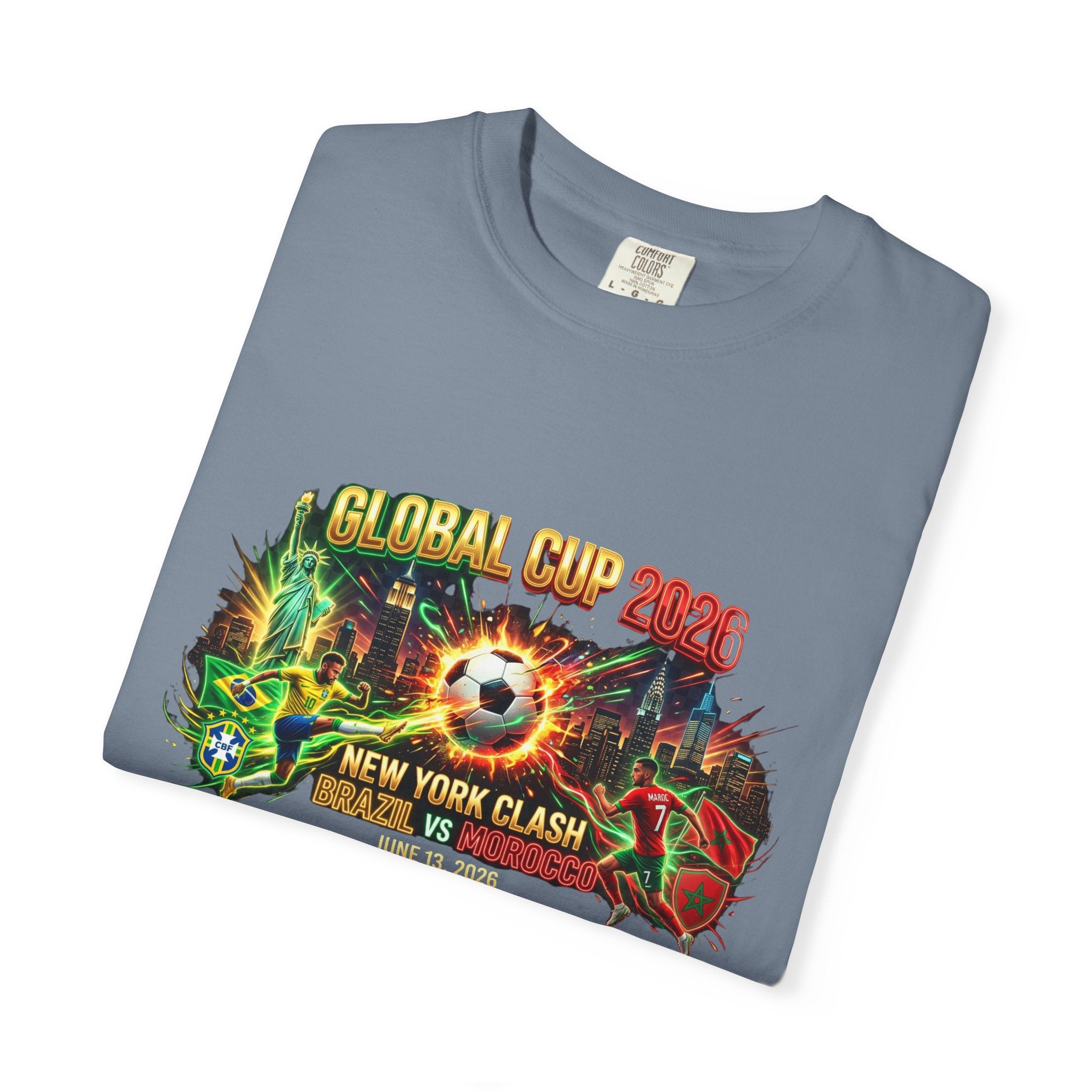 Brazil vs Morocco Global Cup T-shirt | Soccer Match Logo Tee