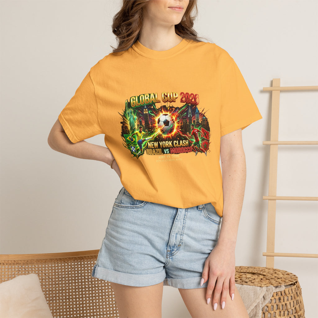 Brazil vs Morocco Global Cup T-shirt | Soccer Match Logo Tee