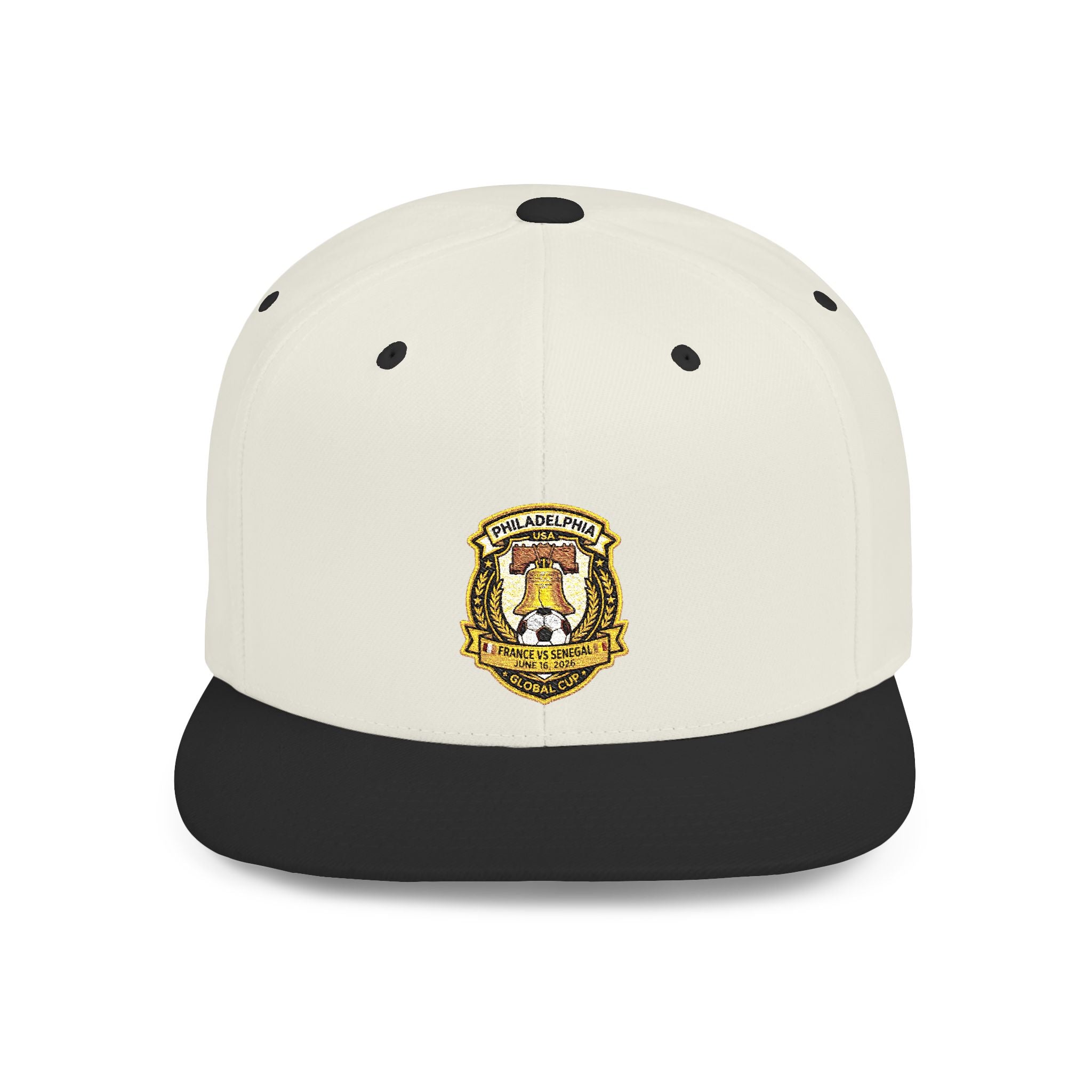 Heraldic Crest Lion Emblem flat bill snapback | Embroidered Logo Cap
