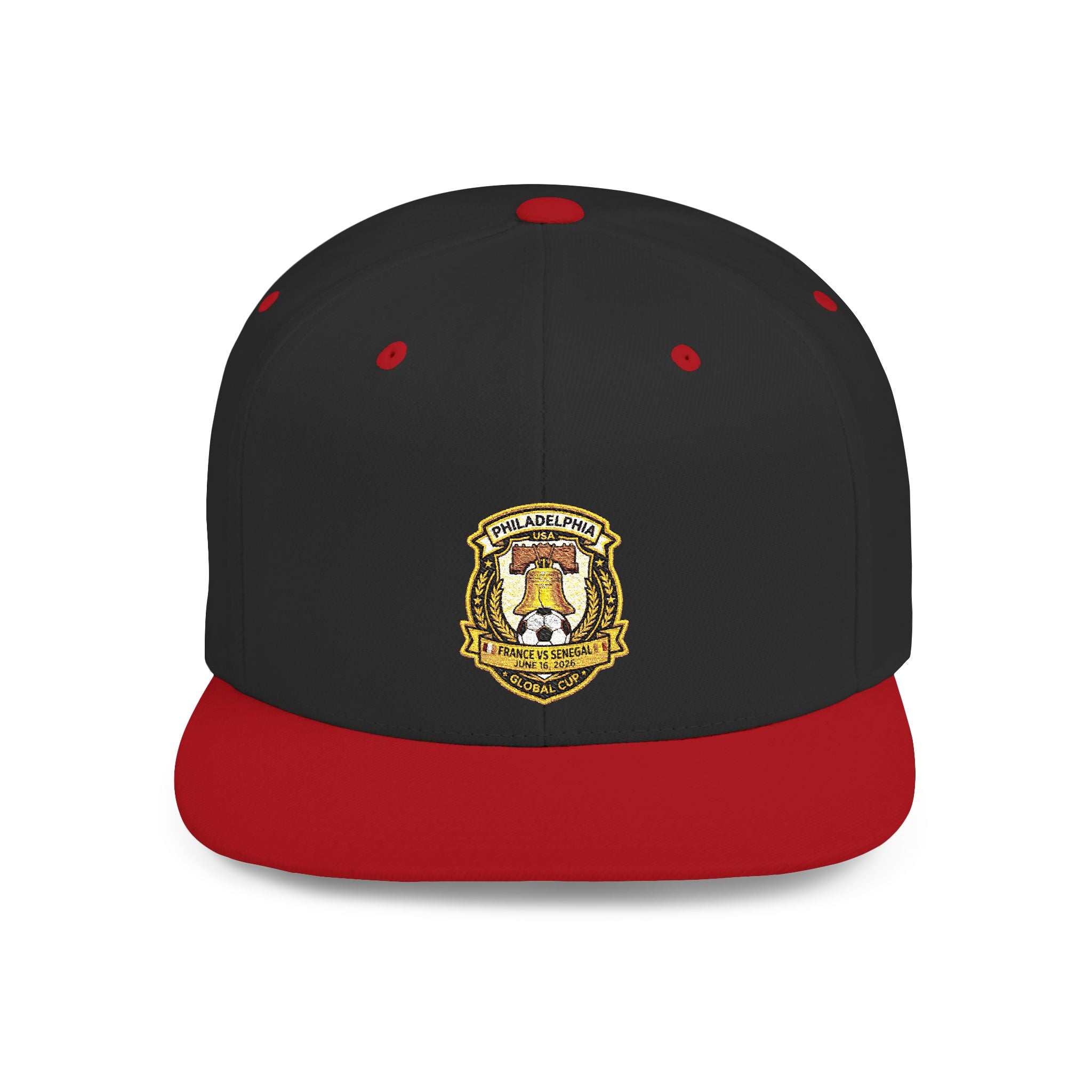 Heraldic Crest Lion Emblem flat bill snapback | Embroidered Logo Cap